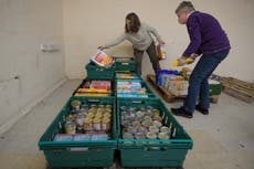 Food banks struggle with ‘tsunami of need’ as donations drop