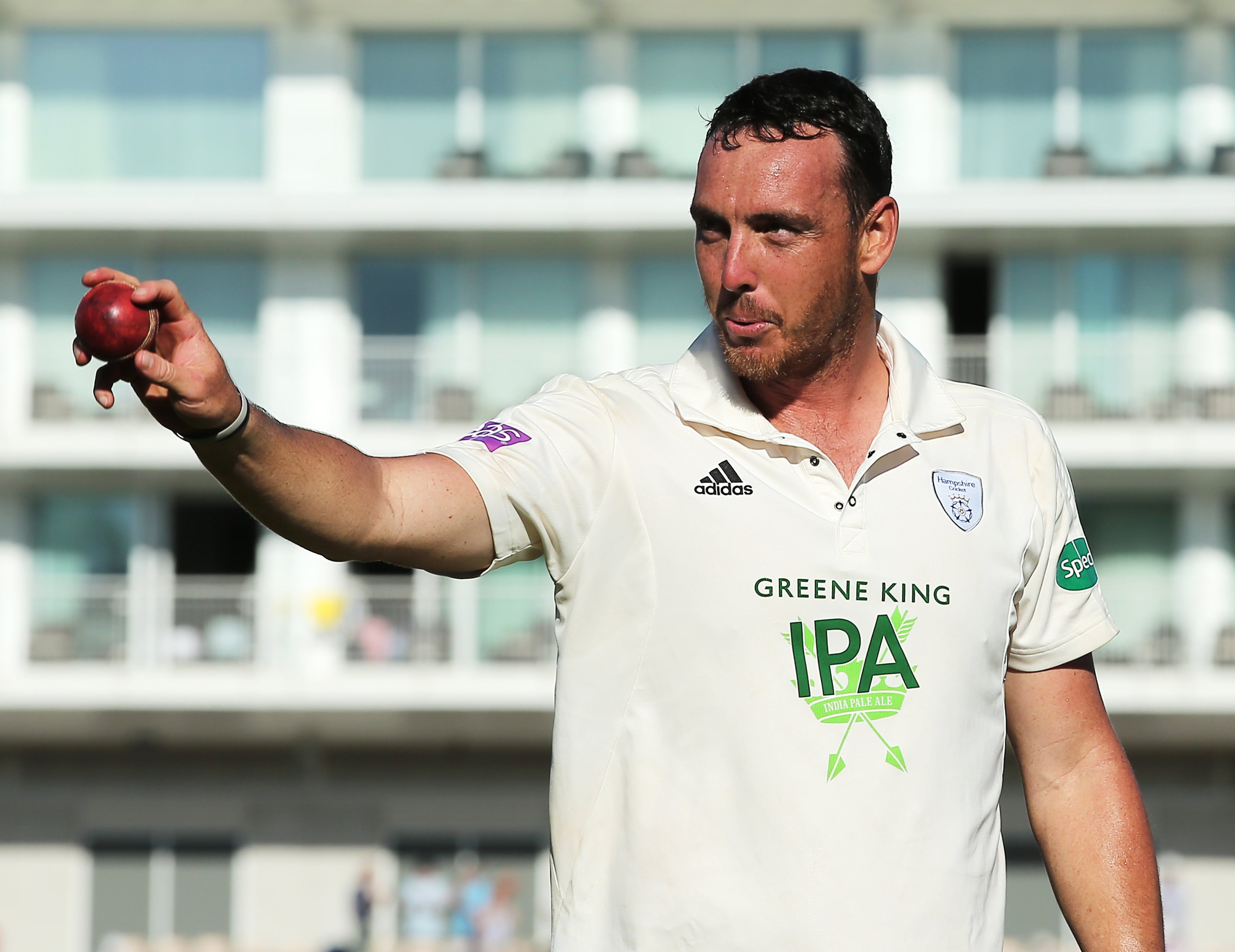 Hampshire’s Kyle Abbott took a LV= County Championship hat-trick against Gloucestershire at Cheltenham (Mark Kerton/PA)