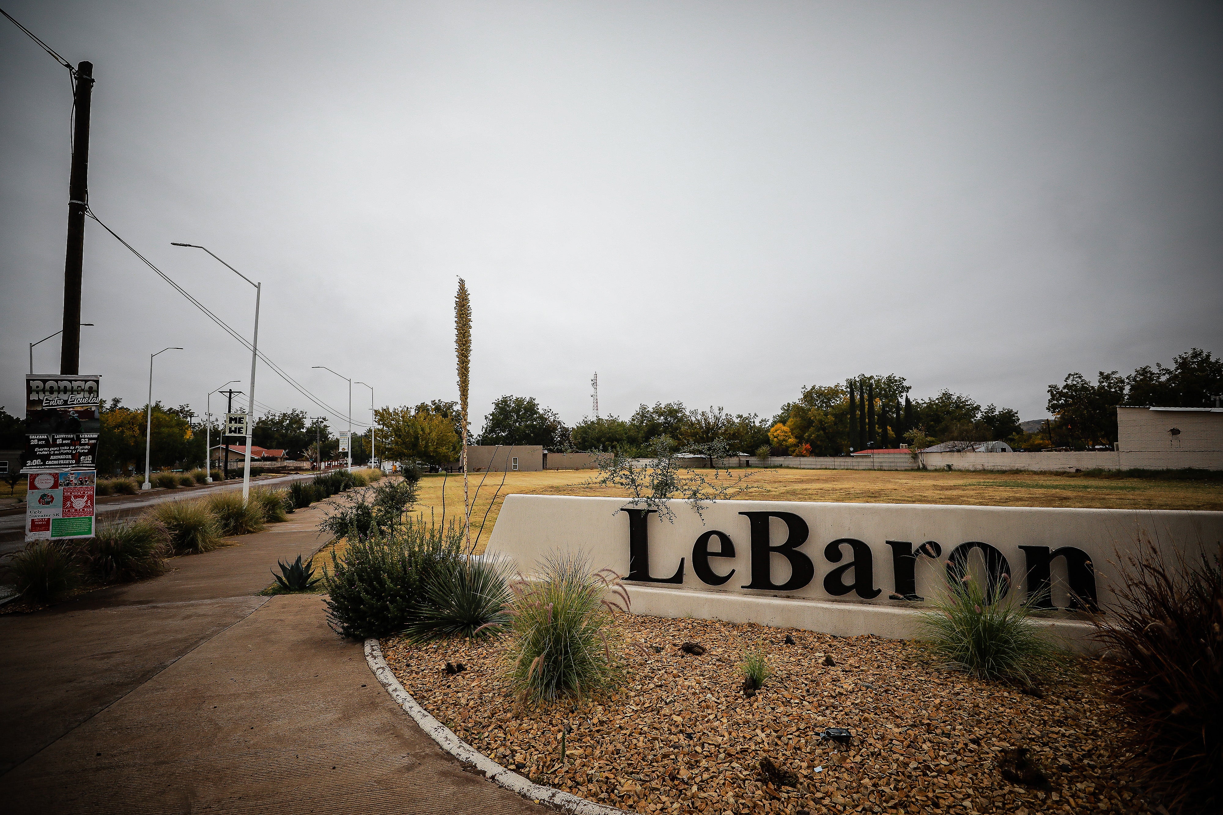 The entrance to the community of LeBaron on 8 November 2019 in Chihuahua, Mexico