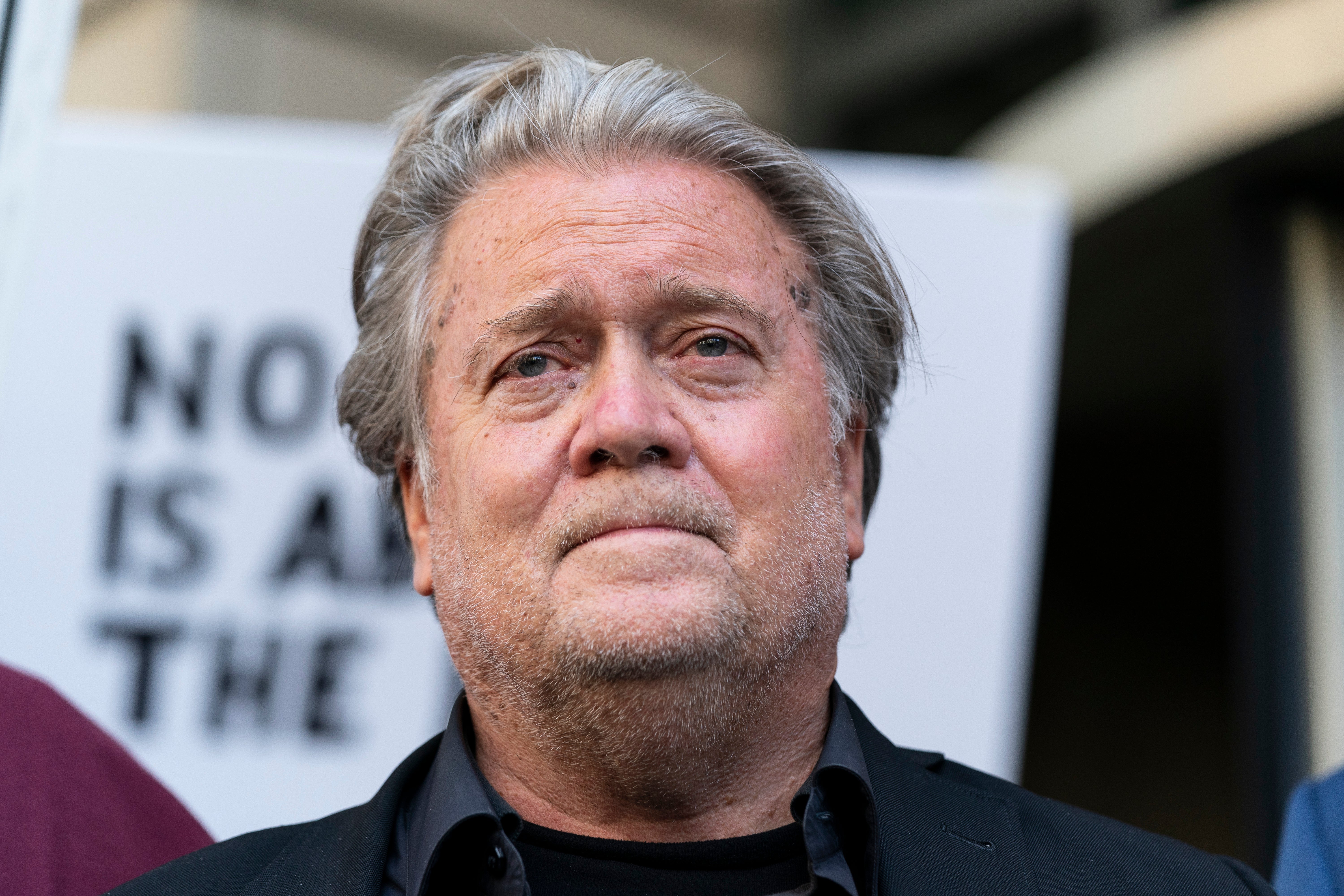 Steve Bannon departs federal court in Washington DC on Friday after being convicted of contempt of Congress