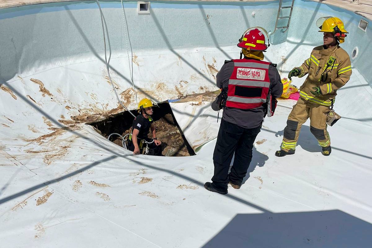 Man dead after being sucked into swimming pool sinkhole in Israel