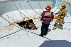 Man dies after being sucked into swimming pool sinkhole