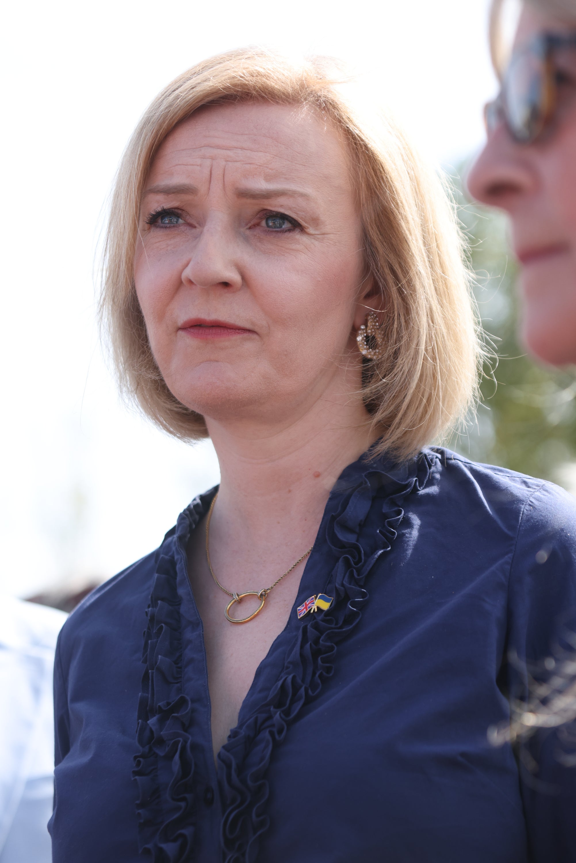 Liz Truss speaks to supporters during a visit to Ashley House, Marden, Kent, as part of her campaign to be leader of the Conservative and Unionist Party and the next prime minister. Picture date: Saturday July 23, 2022.