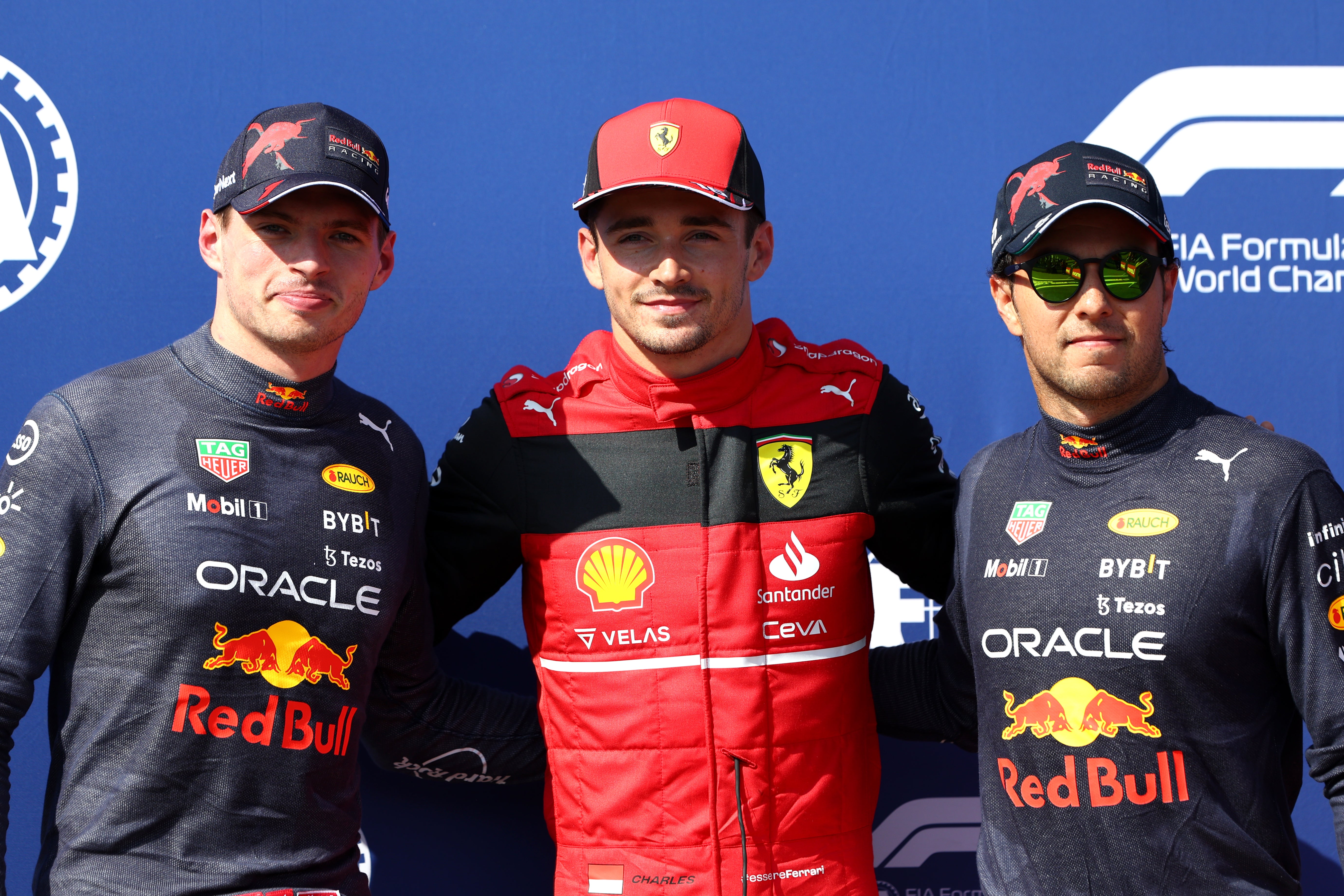 The top three after qualifying at the French Grand Prix