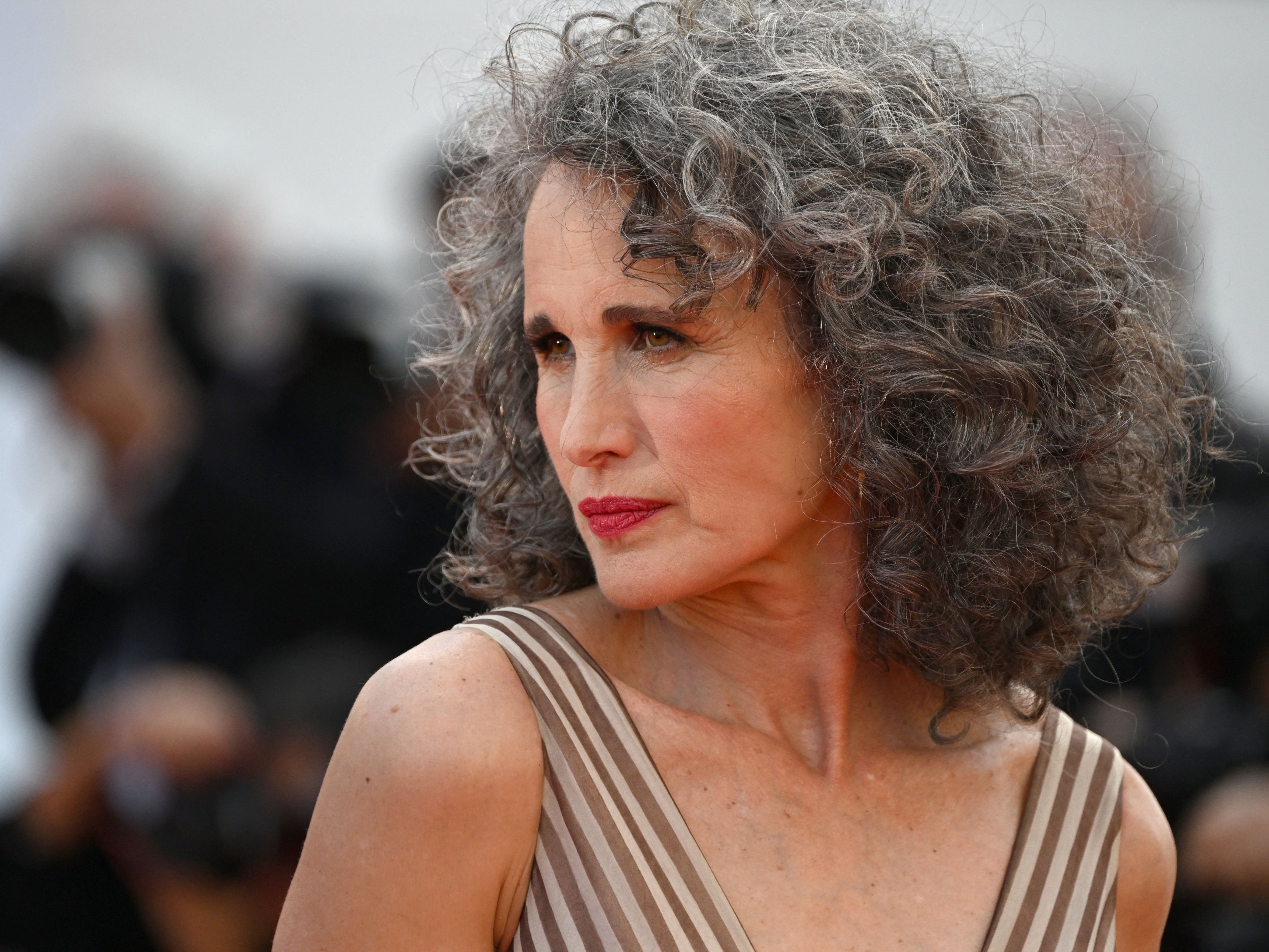 Andie MacDowell debuted her grey hair at Cannes 2021