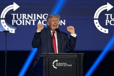 Trump says he is ‘most persecuted person’ in US history at TPUSA summit after damning Jan 6 hearing