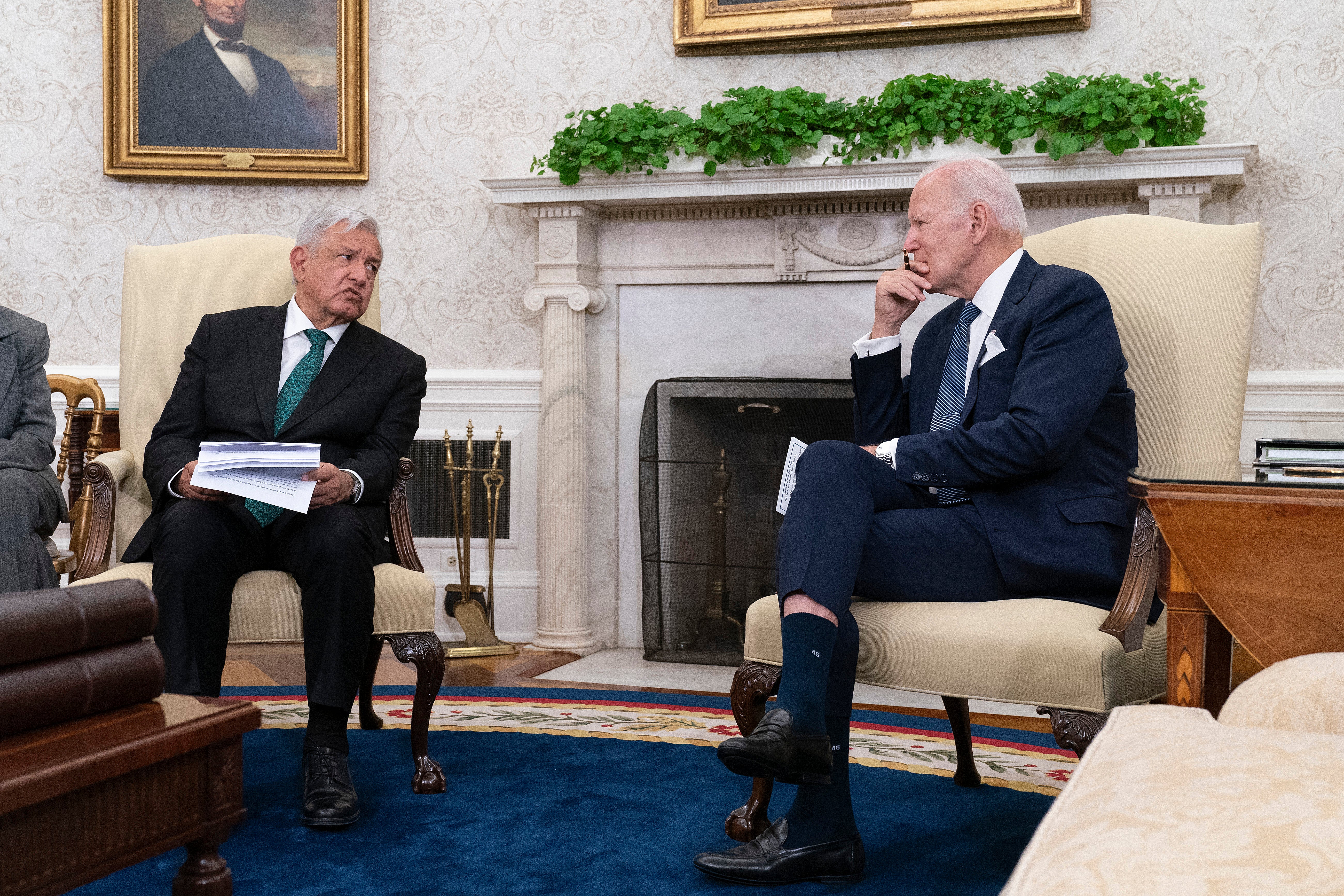 Mexican President Andres Manuel López Obrador met President Biden on 12 July