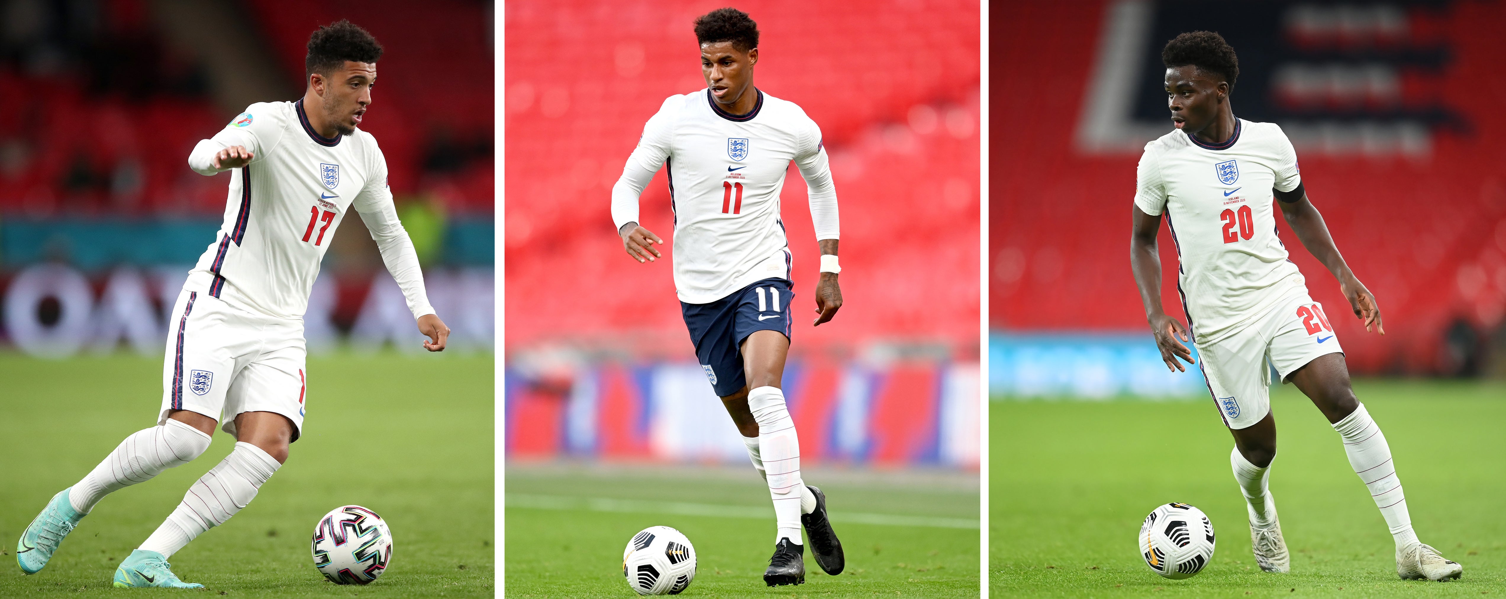 Jadon Sancho, Marcus Rashford and Bukayo Saka all received racist abuse