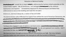 Trump cut call to prosecute Capitol rioters from Jan 7 speech draft, new video shows