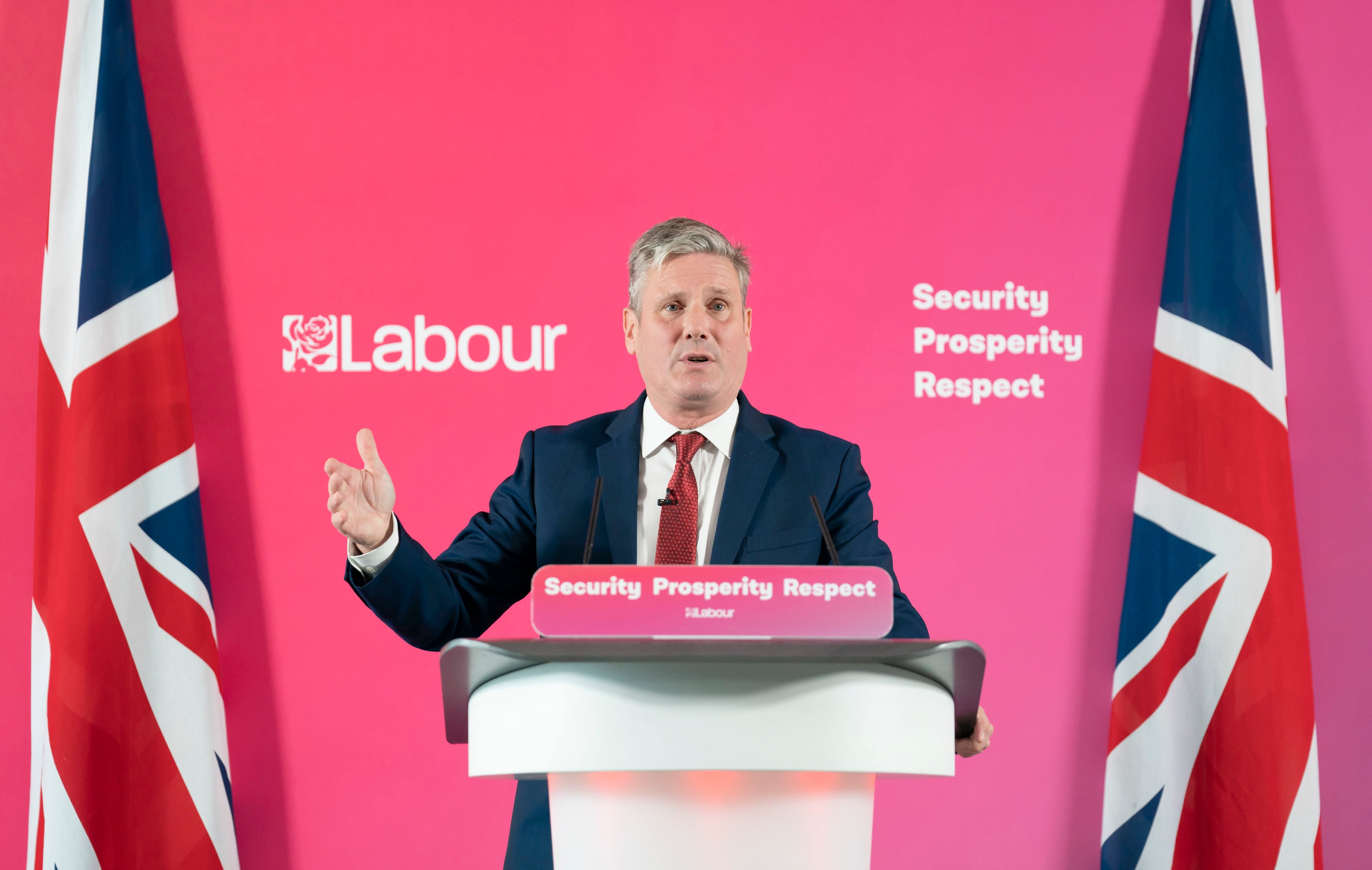 Labour leader Sir Keir Starmer delivers a speech on Labour's plans for growing the UK economy