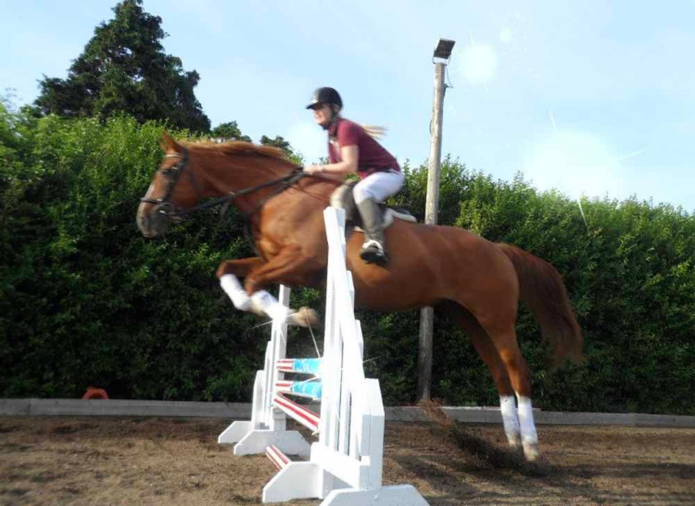 Rachel says she has experienced a few bad falls from horses but she had never broken a bone. Rachel with another horse (Collect/PA Real Life)