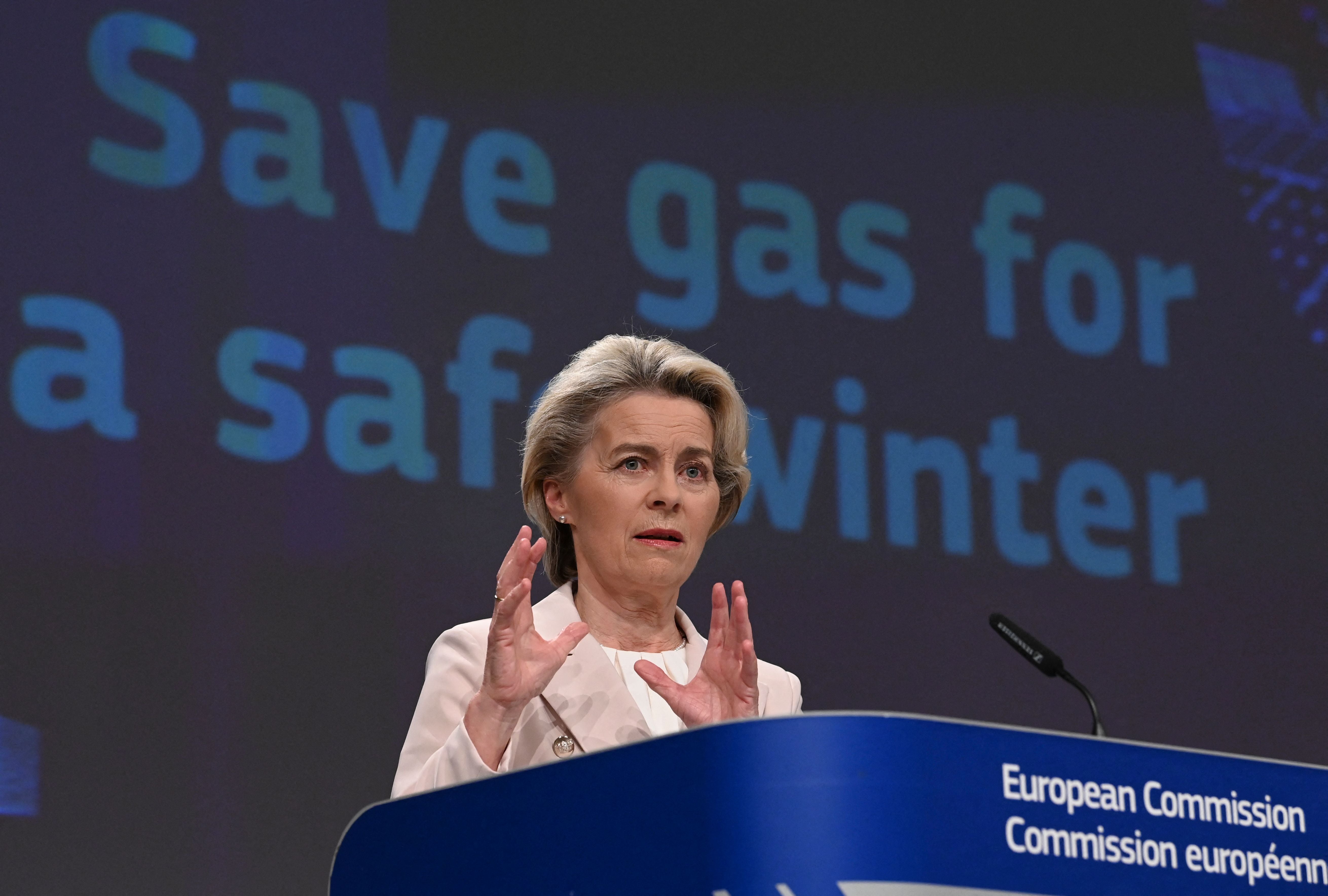 Ursula von der Leyen announces plans for a gas reduction target last week