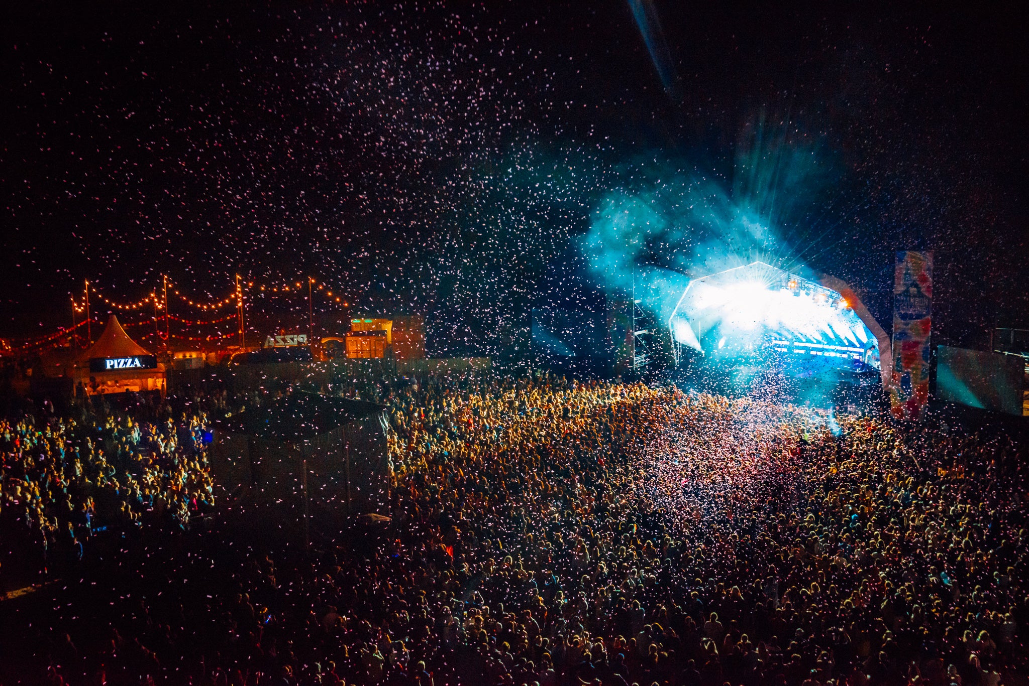 Standon Calling main stage comes to life at night