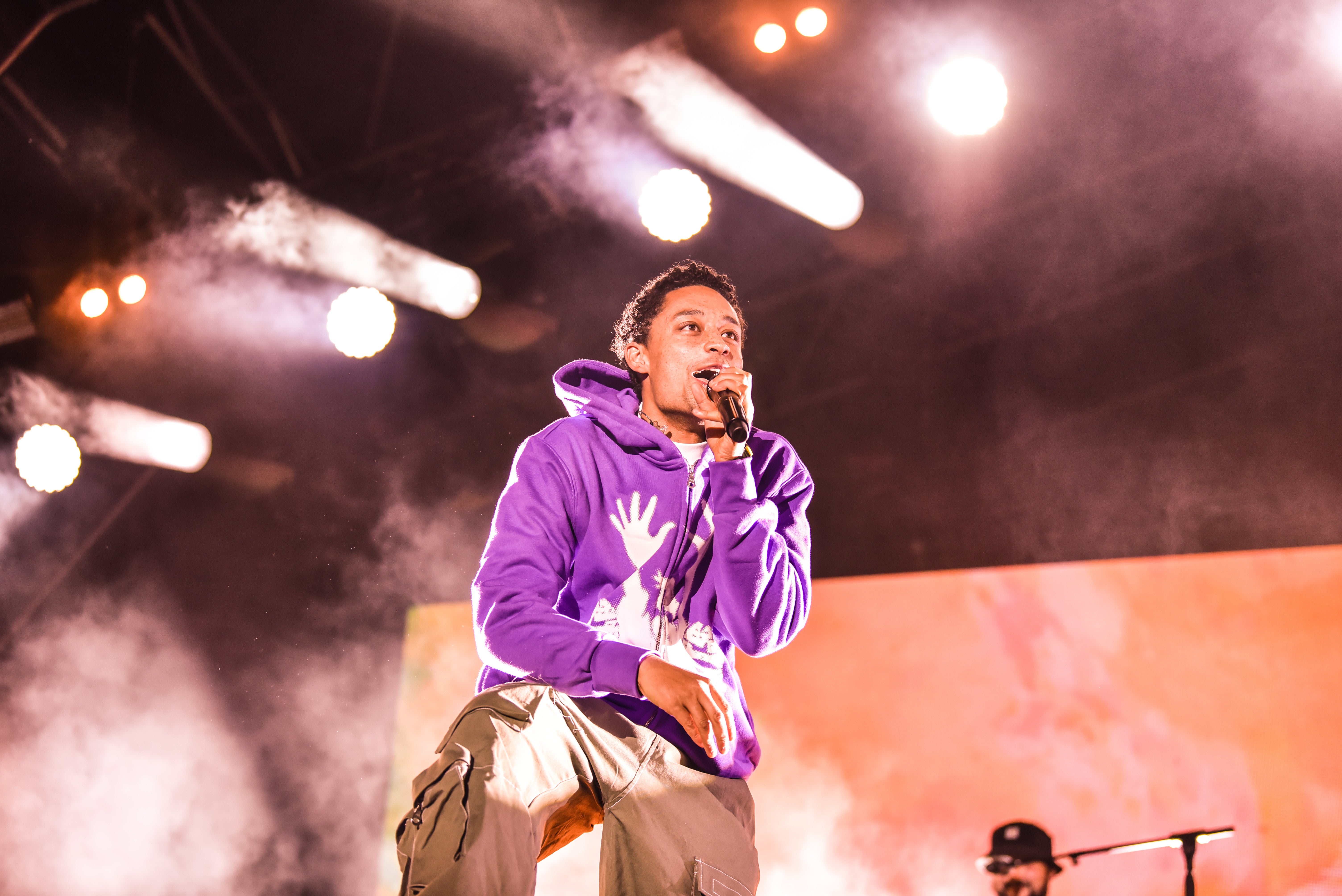 Loyle Carner performing at Standon Calling 2022