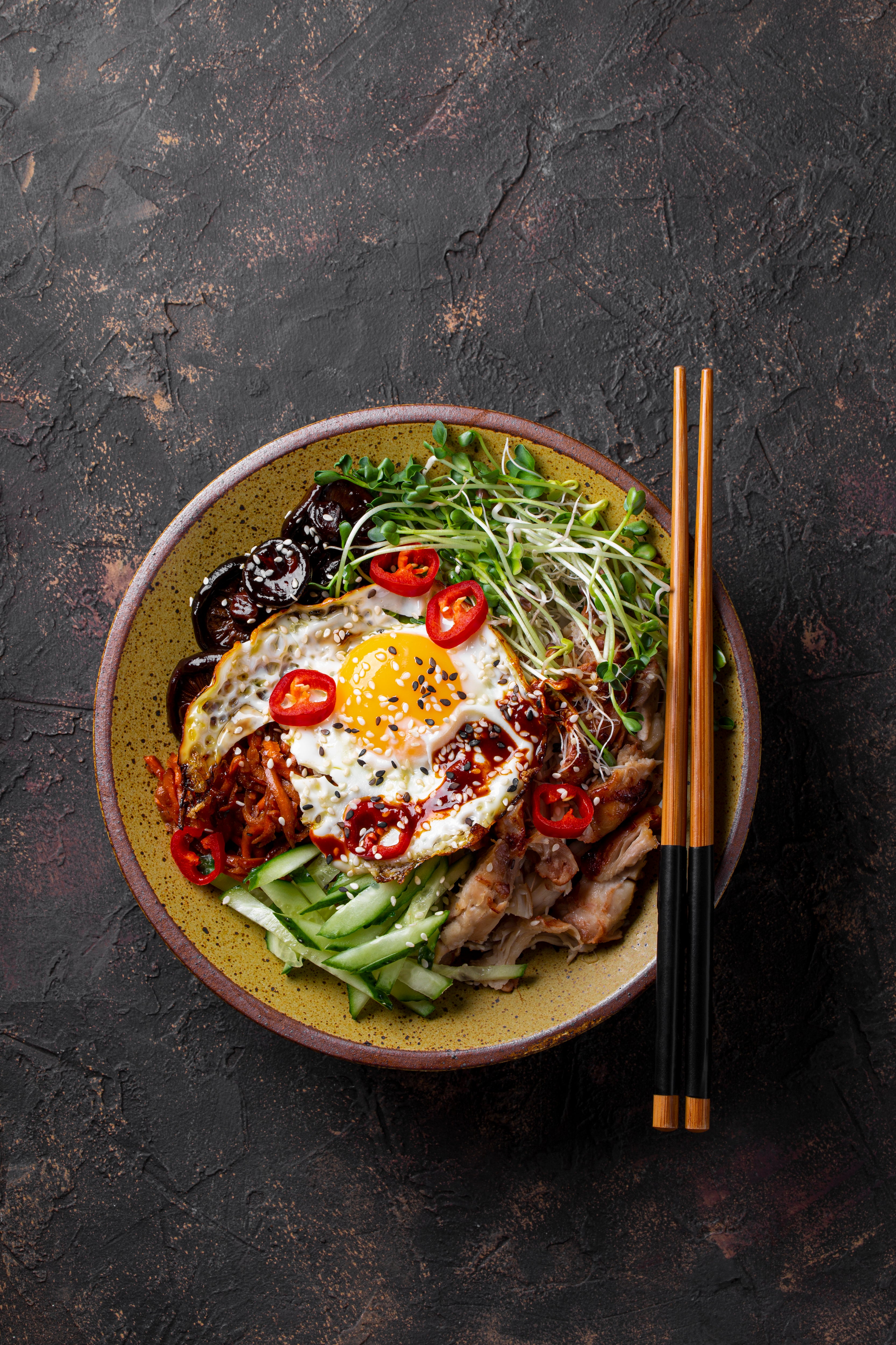 Bibimbap is a kaleidoscope of flavours and textures