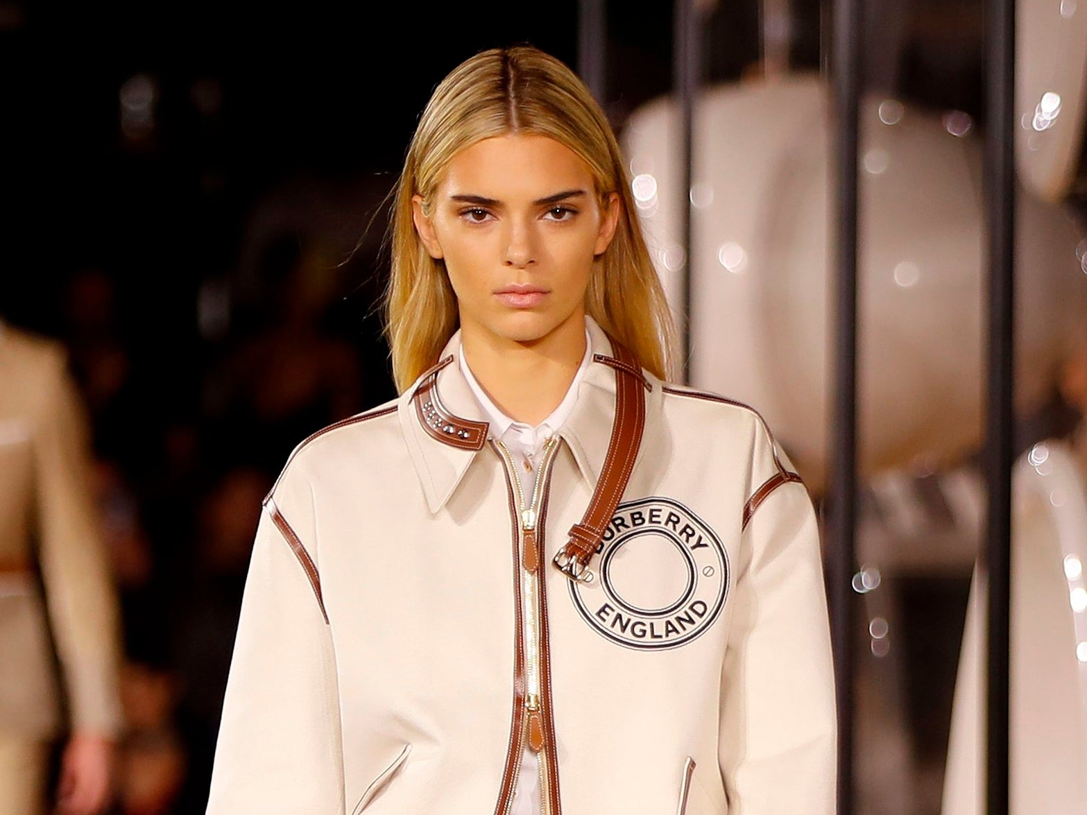 Kendall Jenner walks for Burberry