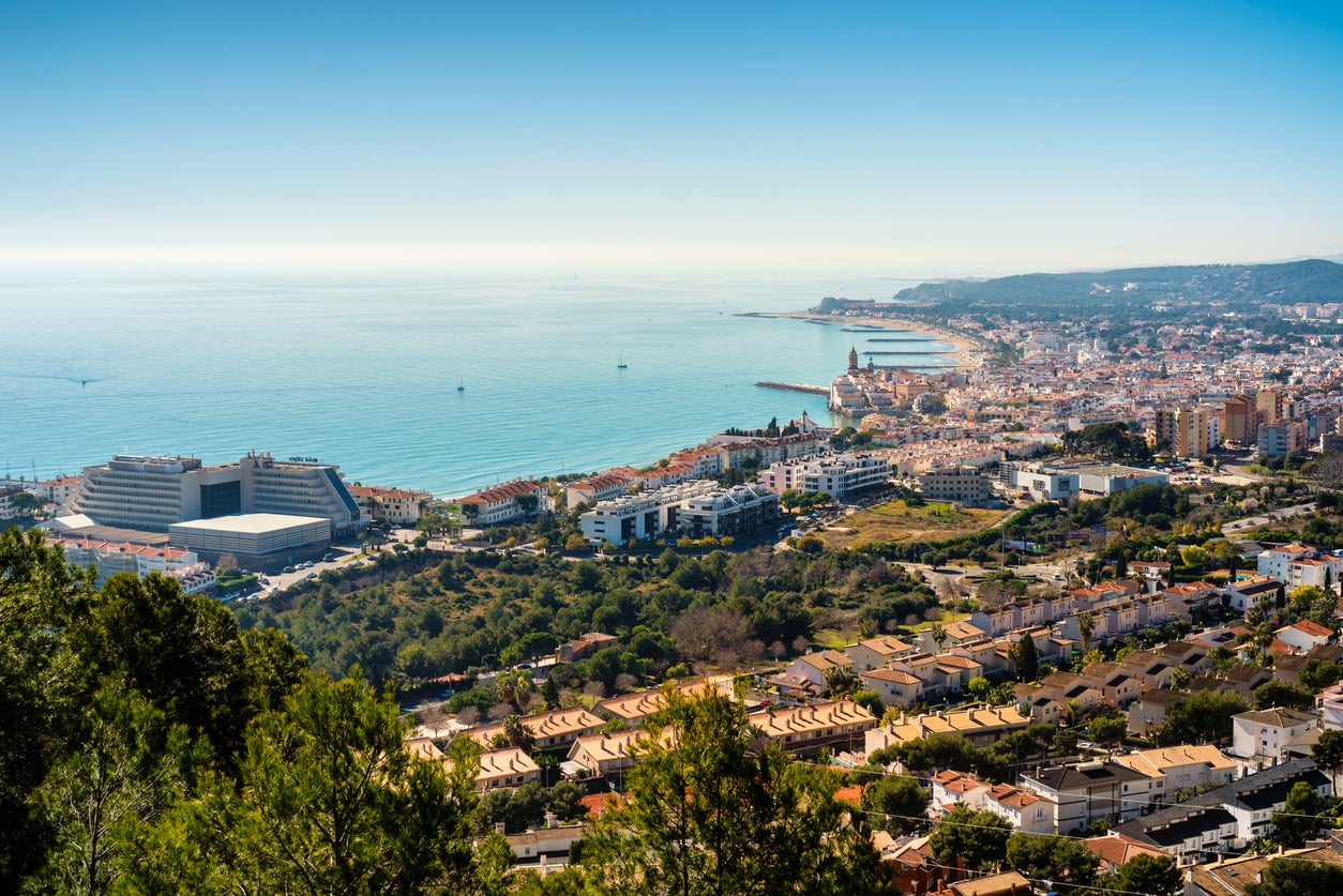 Aerial view of Sitges, Catalonia