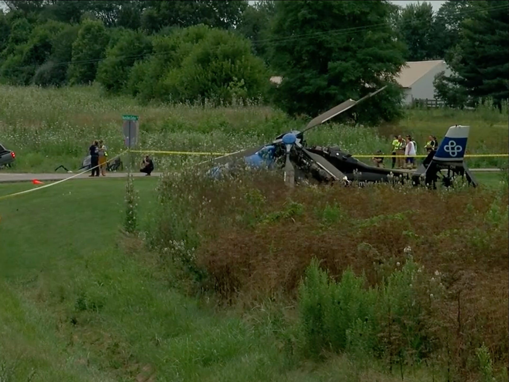 A medical helicopter went down while responding to a fatal car crash