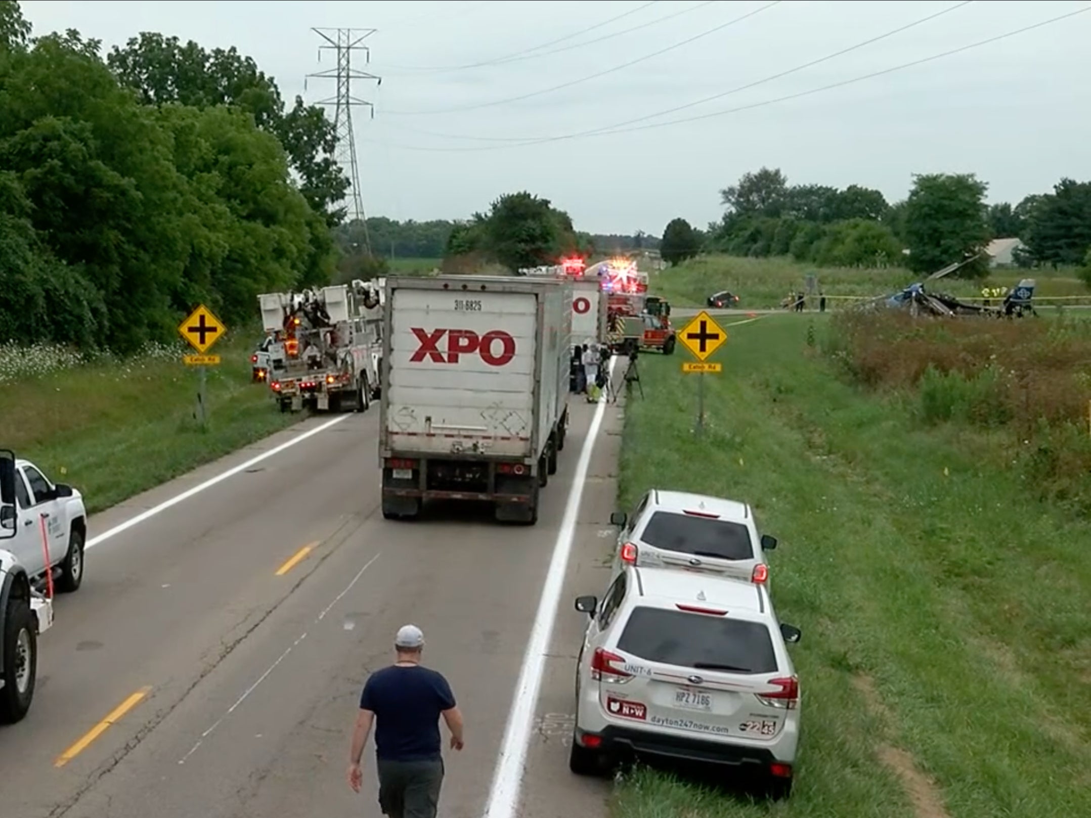 A medical helicopter went down while responding to a fatal car crash