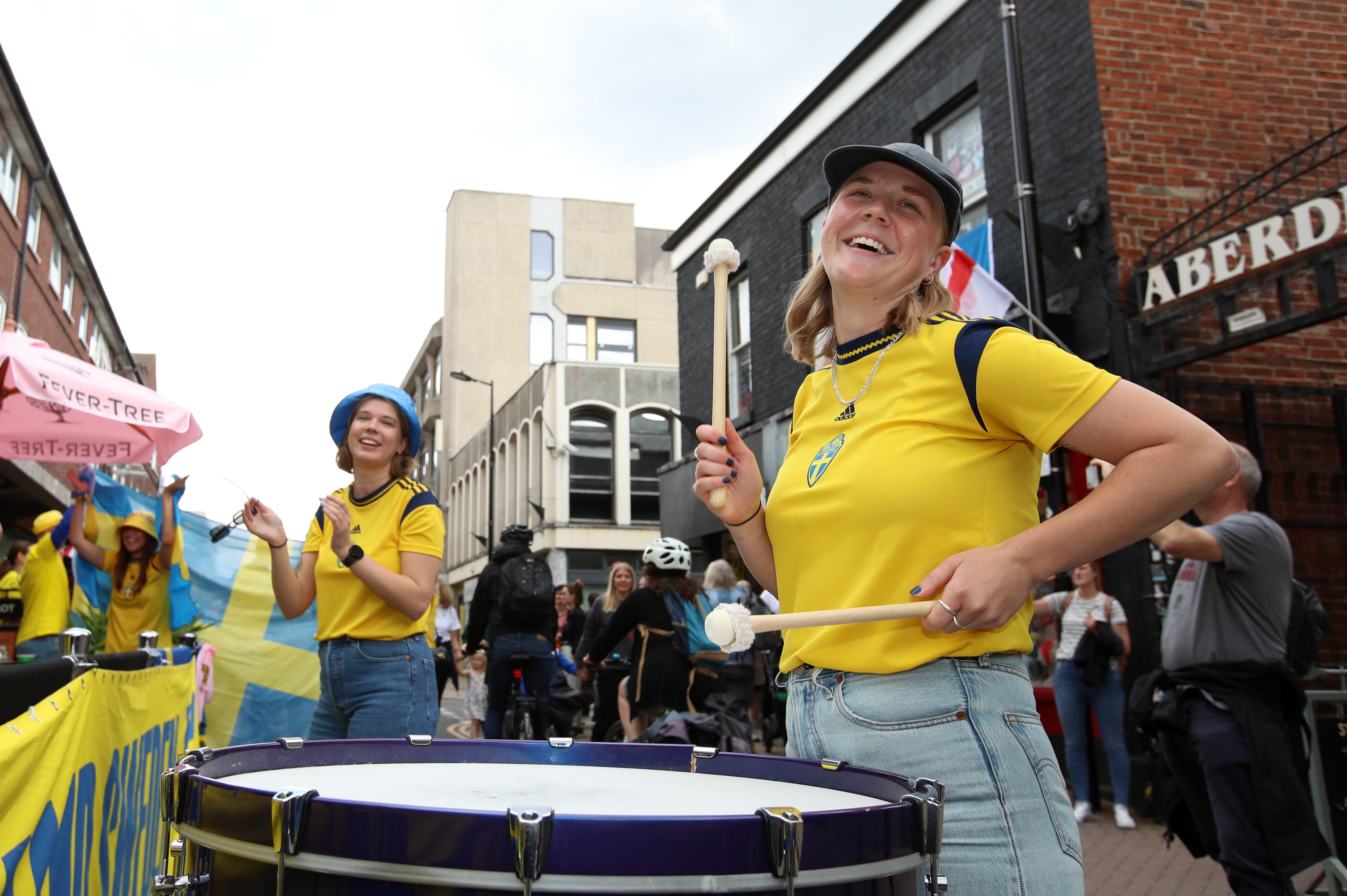 Sweden fans soak up the atmosphere (Isaac Parkin/PA)