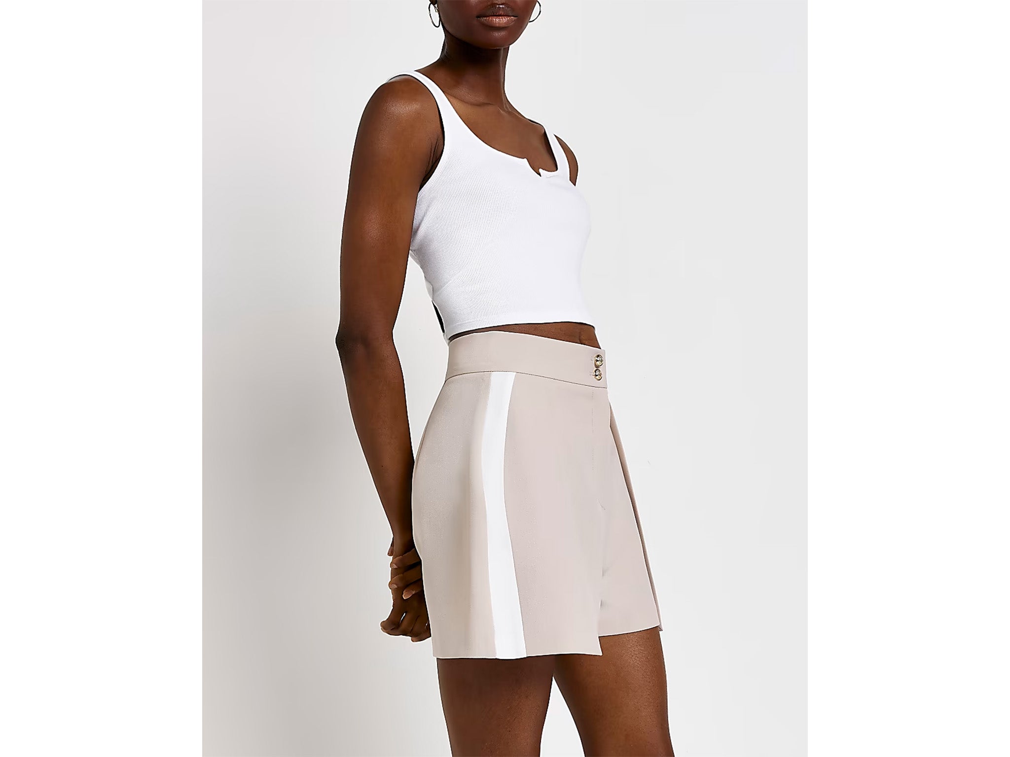 River Island grey side stripe skort