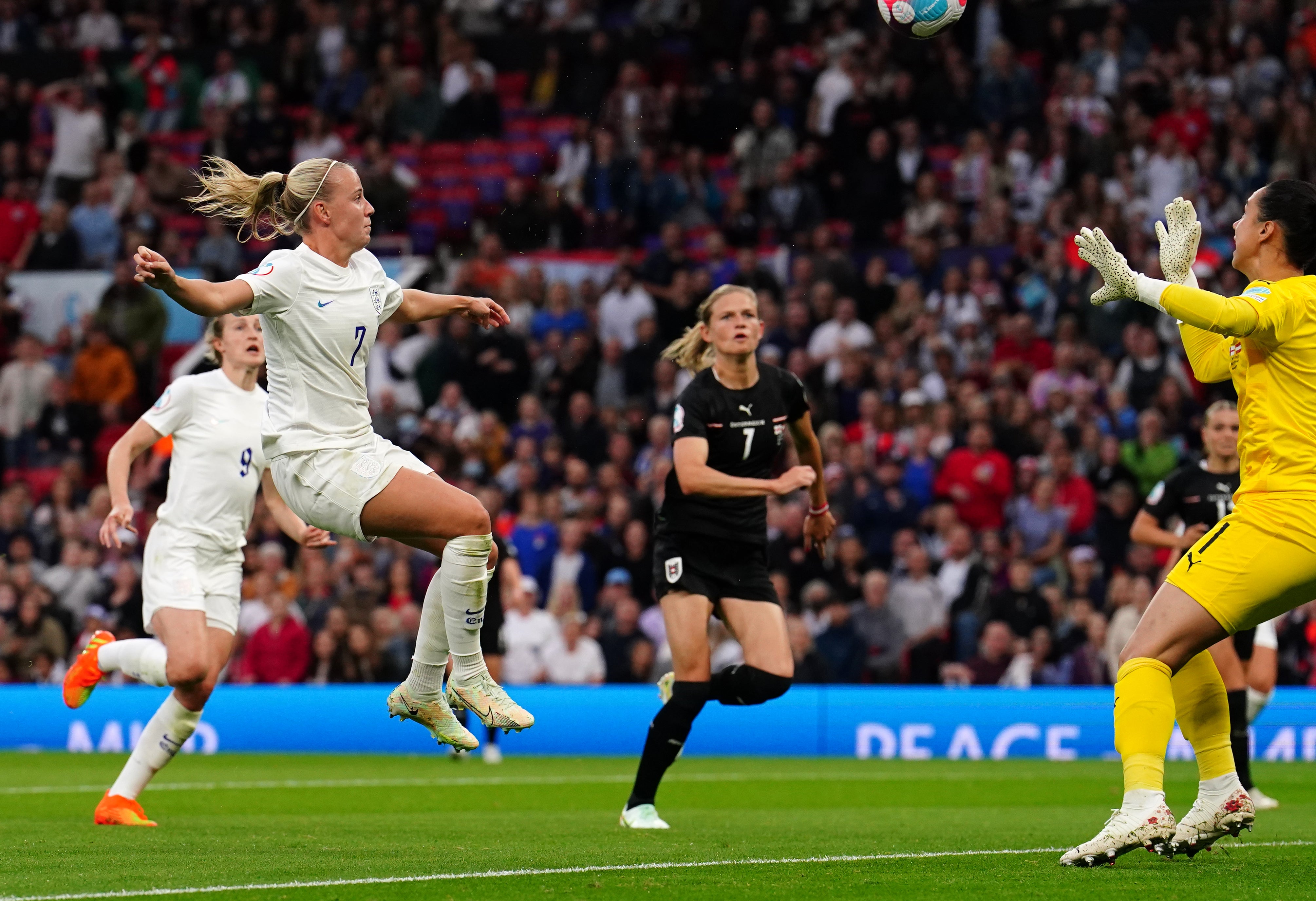 Beth Mead struck England’s winner against Austria (Martin Rickett/PA)