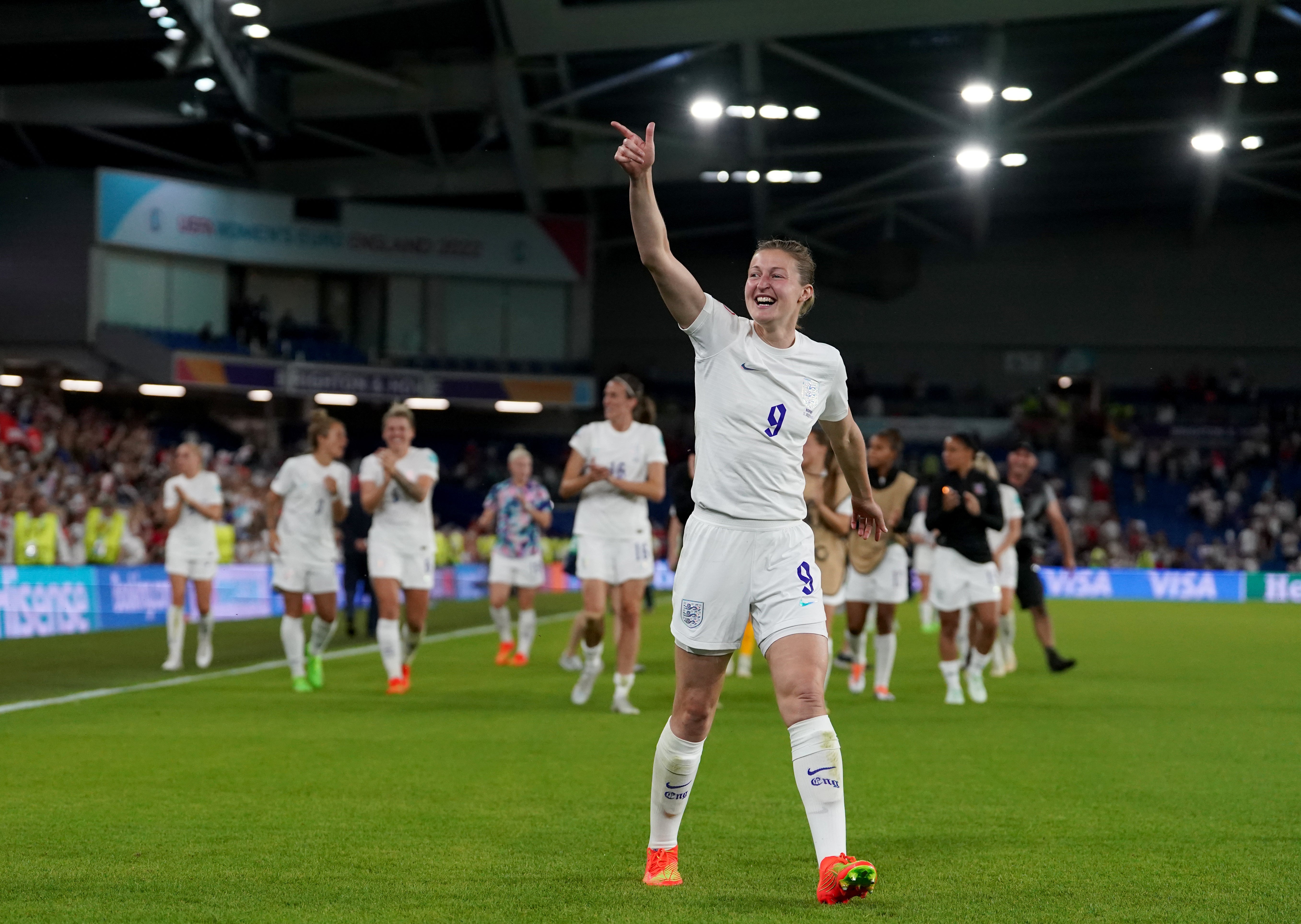 Ellen White scored two in the rout of Norway (Gareth Fuller/PA)