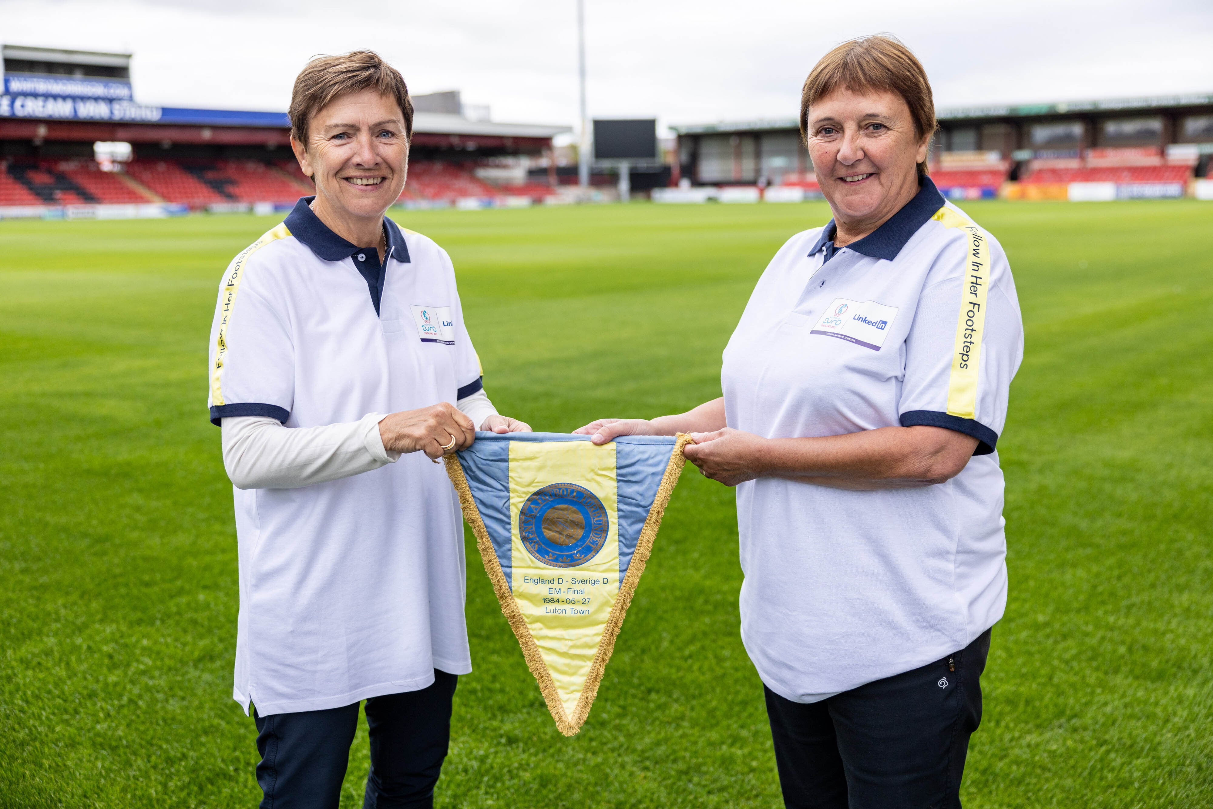 Carol Thomas, right, was the first woman to captain England at the European Championships, in 1984 (James Speakman/PA)