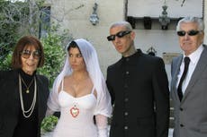 Moment Kourtney Kardashian called wrong name at the altar by Elvis impersonator