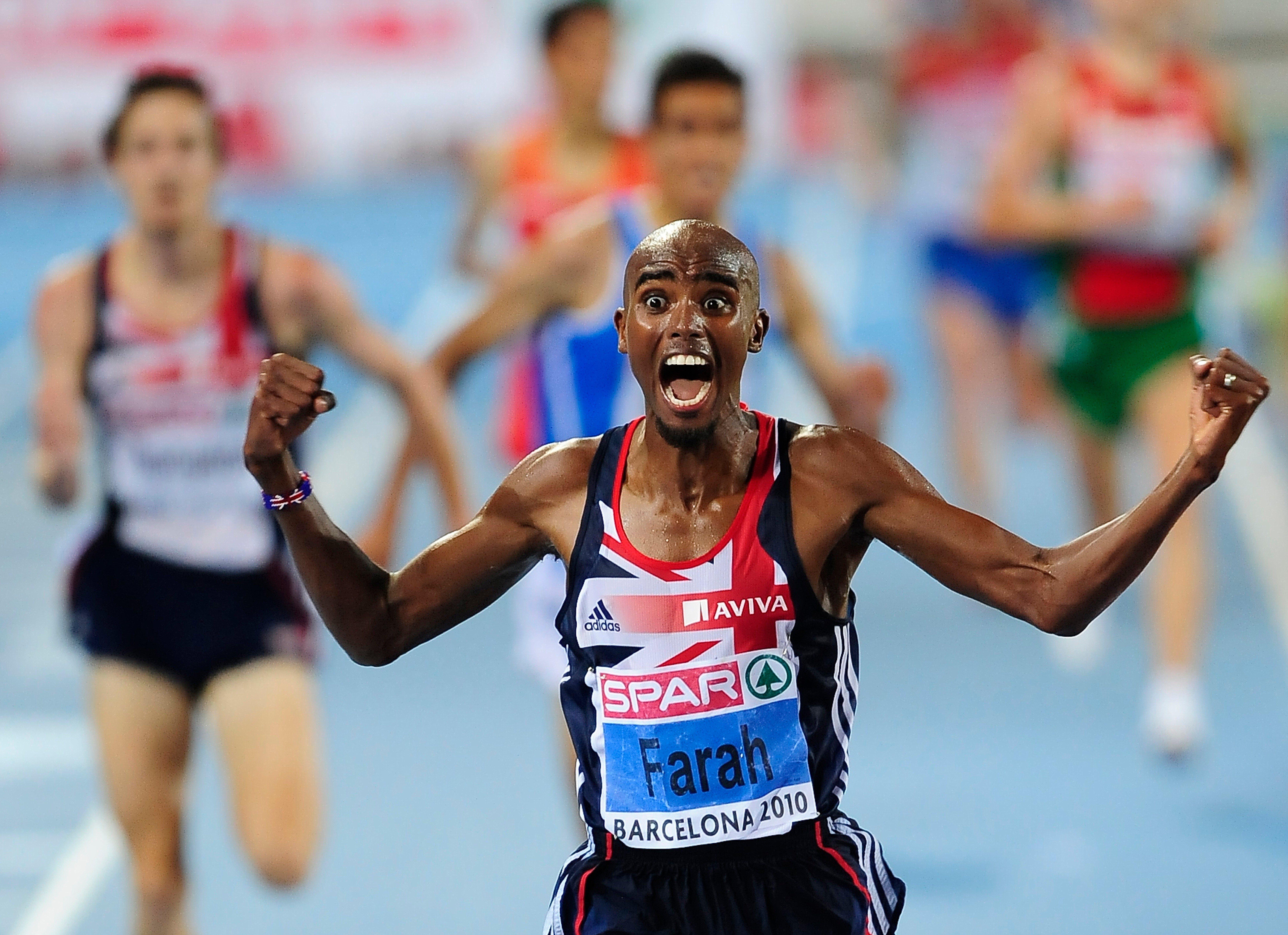 Great Britain’s Mo Farah wins the 10,000 metres final in Barcelona (John Giles/PA)