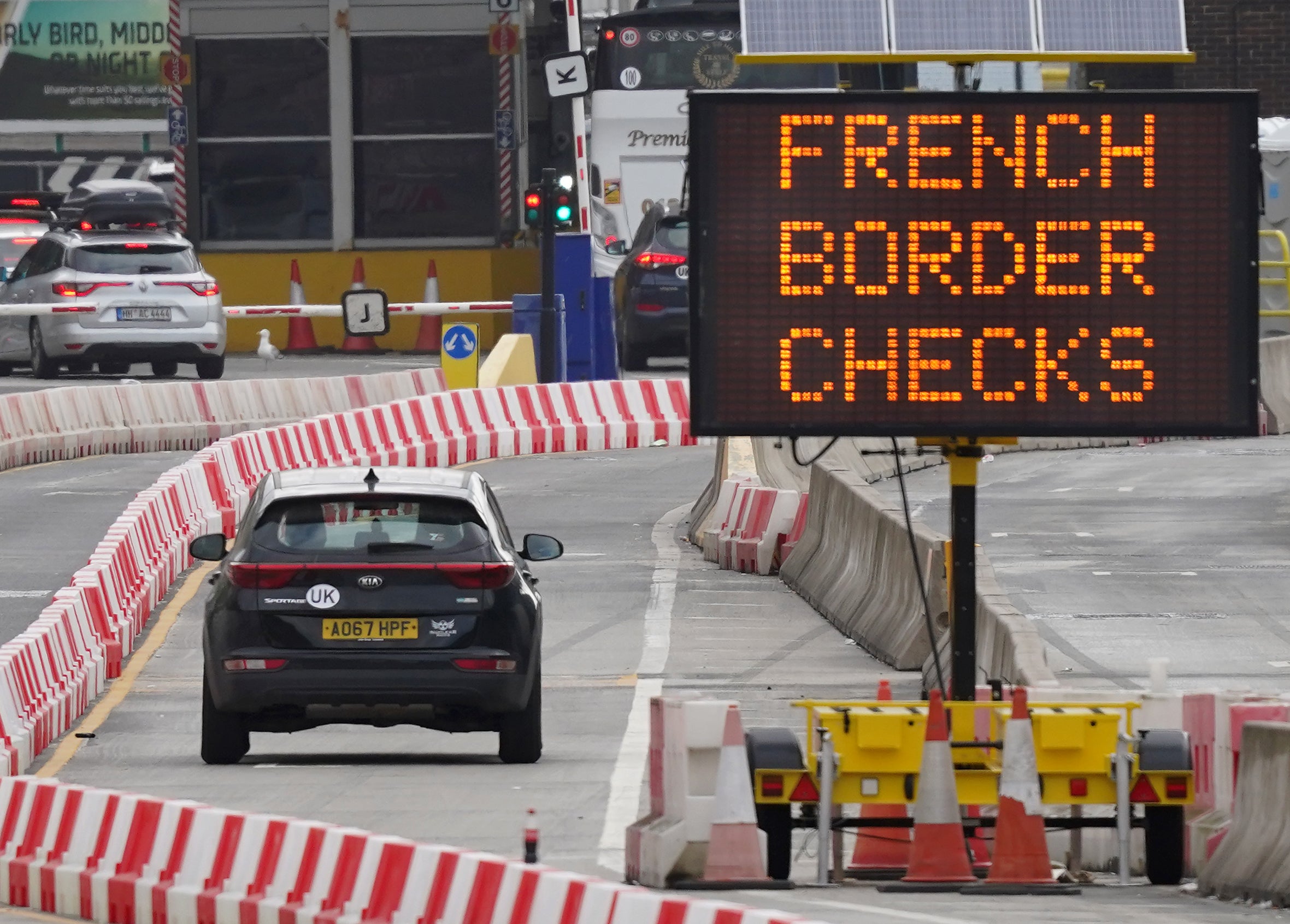 Long delays returned to the Port of Dover on Wednesday morning (Gareth Fuller/PA)