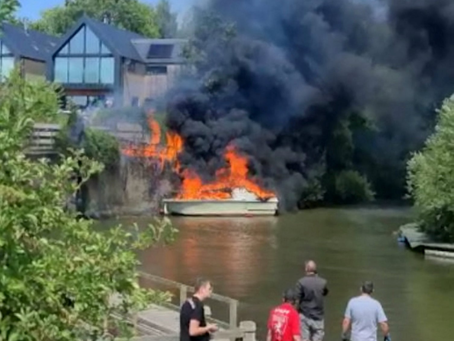 One woman said she heard dozens of explosions and feared the boat might hit her house