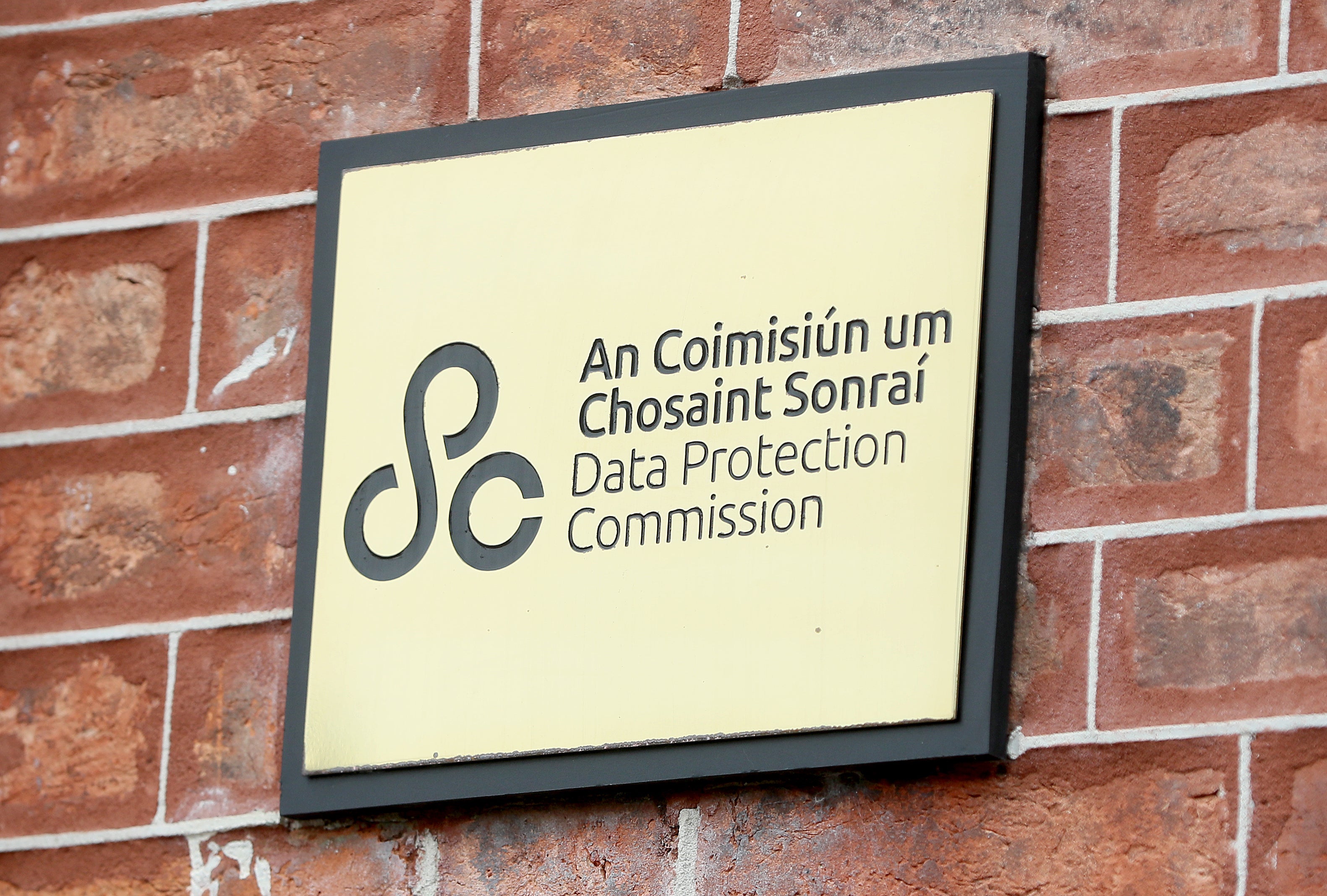 A plaque outside the offices of the Data Protection Commission in Dublin (Brian Lawless/PA)