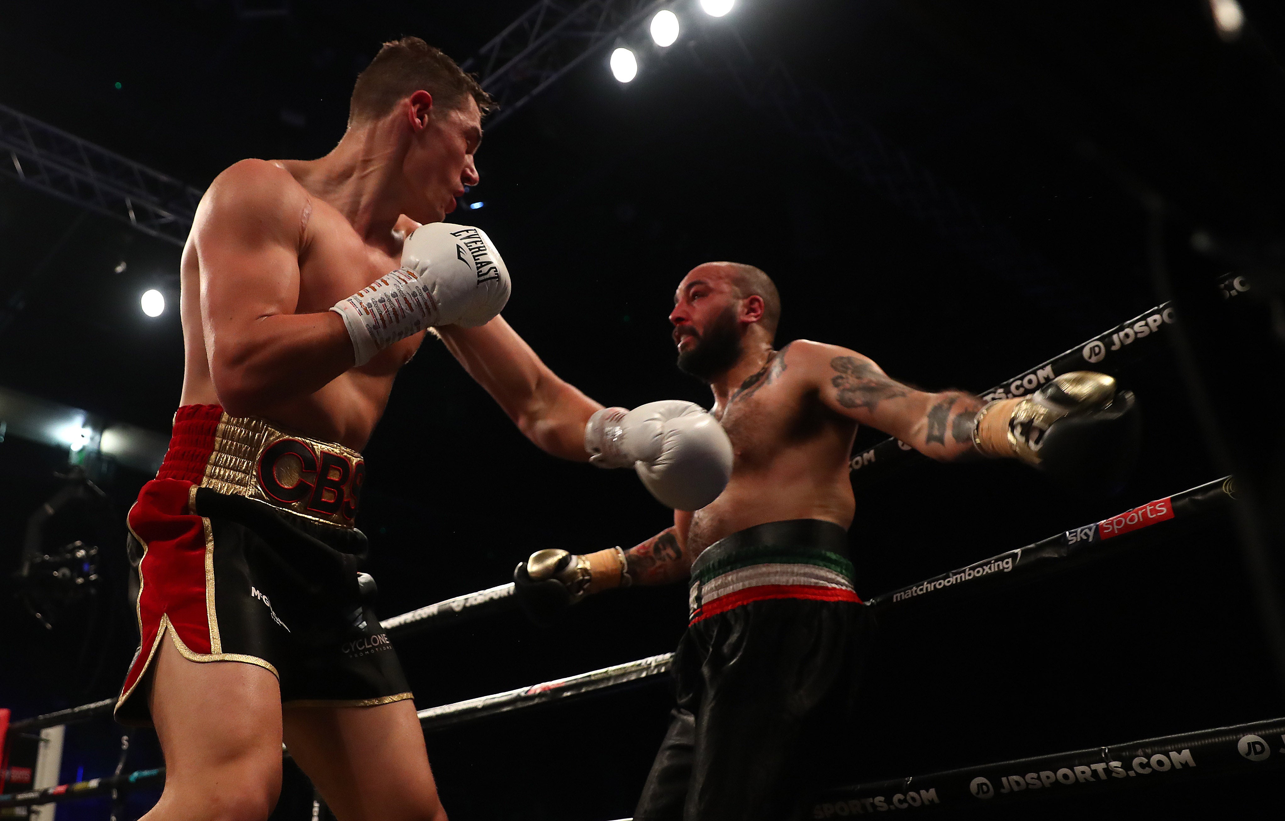 Billam-Smith during a stoppage victory over Yassine Habachi in 2019