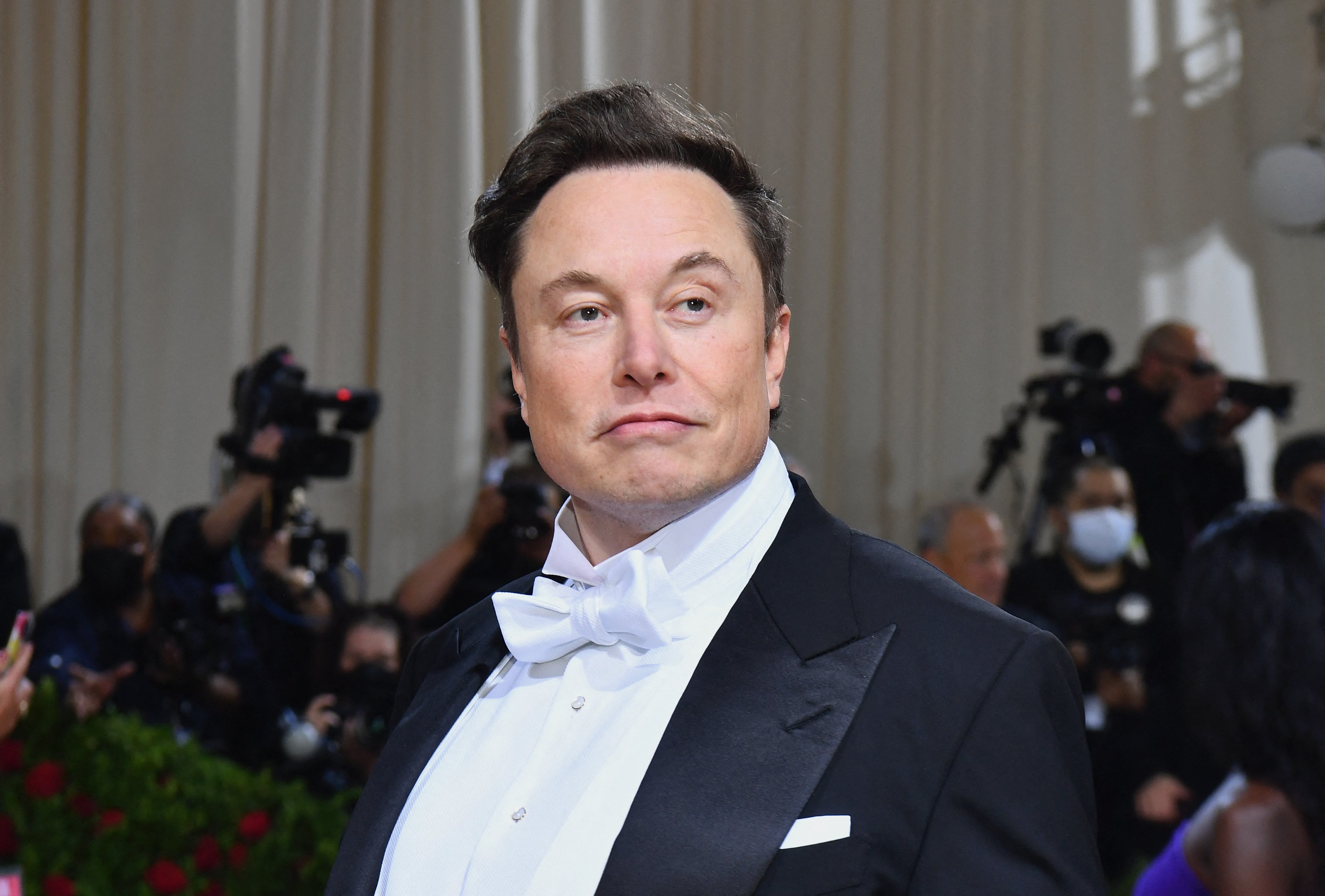 Elon Musk at the 2022 Met Gala in New York