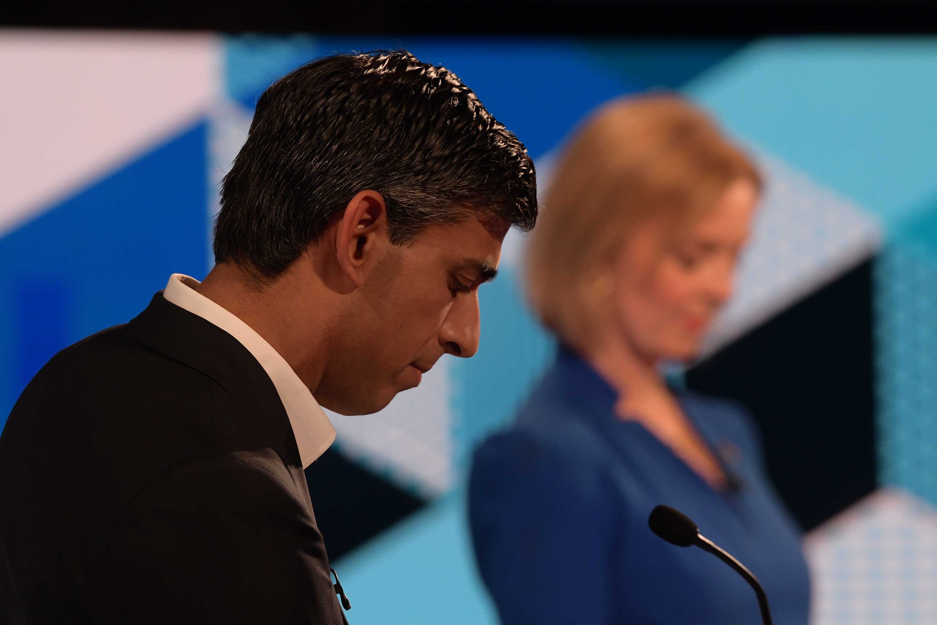 Rishi Sunak and Liz Truss (Jeff Overs/BBC/PA)