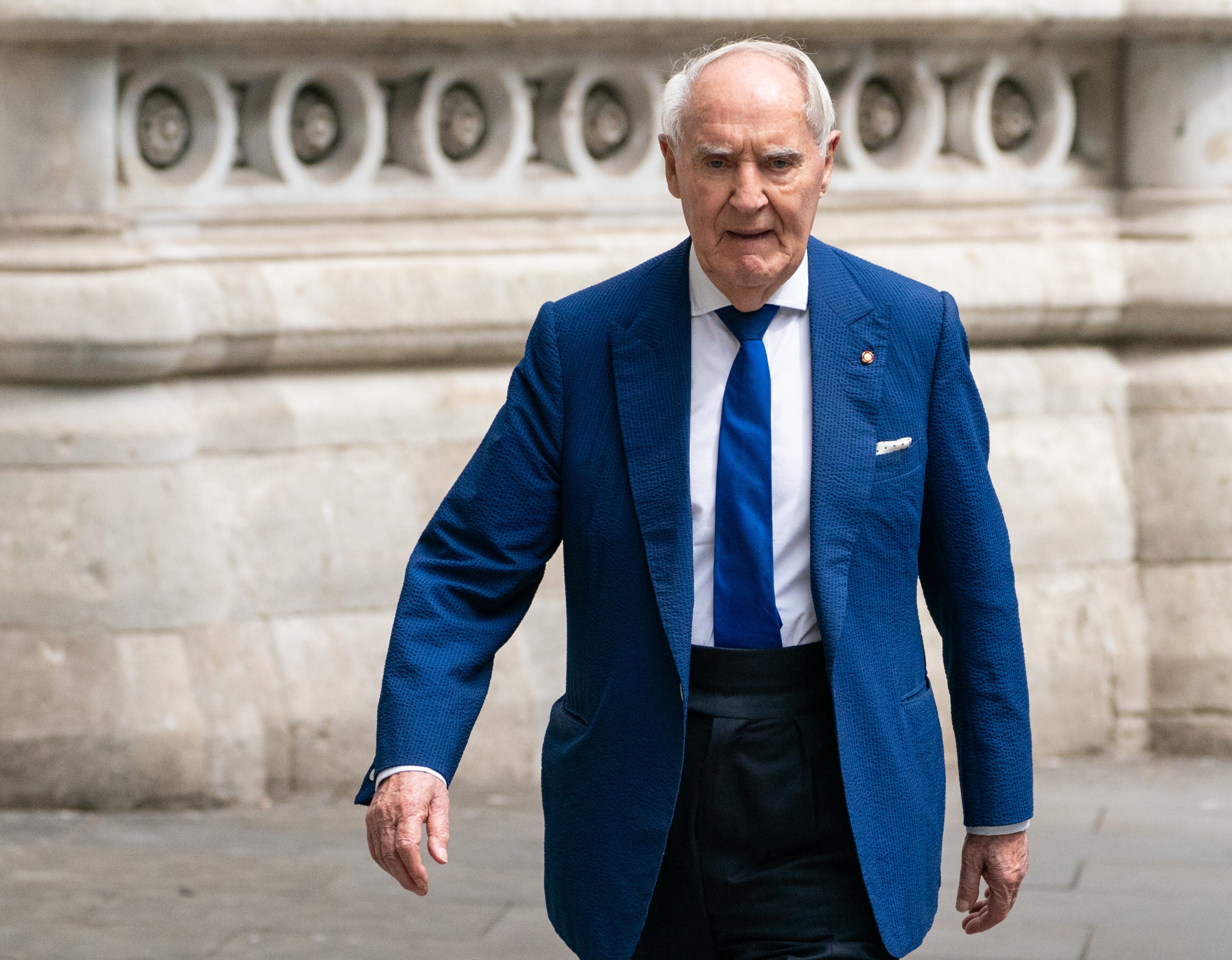 Sir Frederick Barclay at the Royal Courts Of Justice in London (Dominic Lipinski/PA)