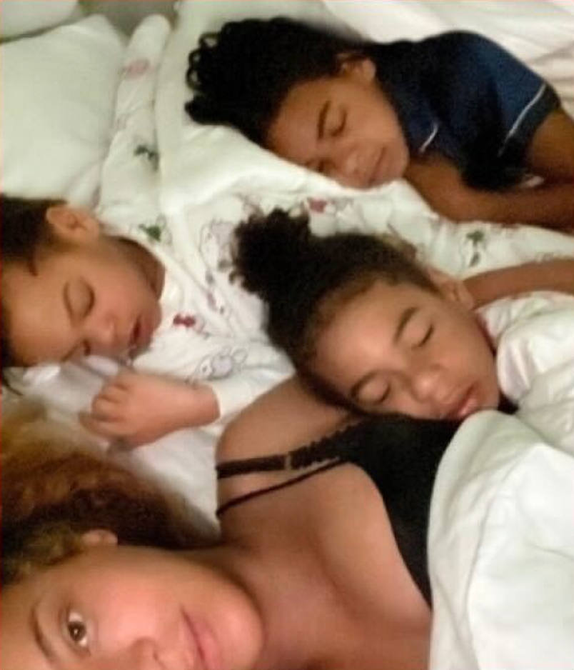 Beyoncé shares sleeping selfie with her three children: Rumi, Sir, and Blue Ivy