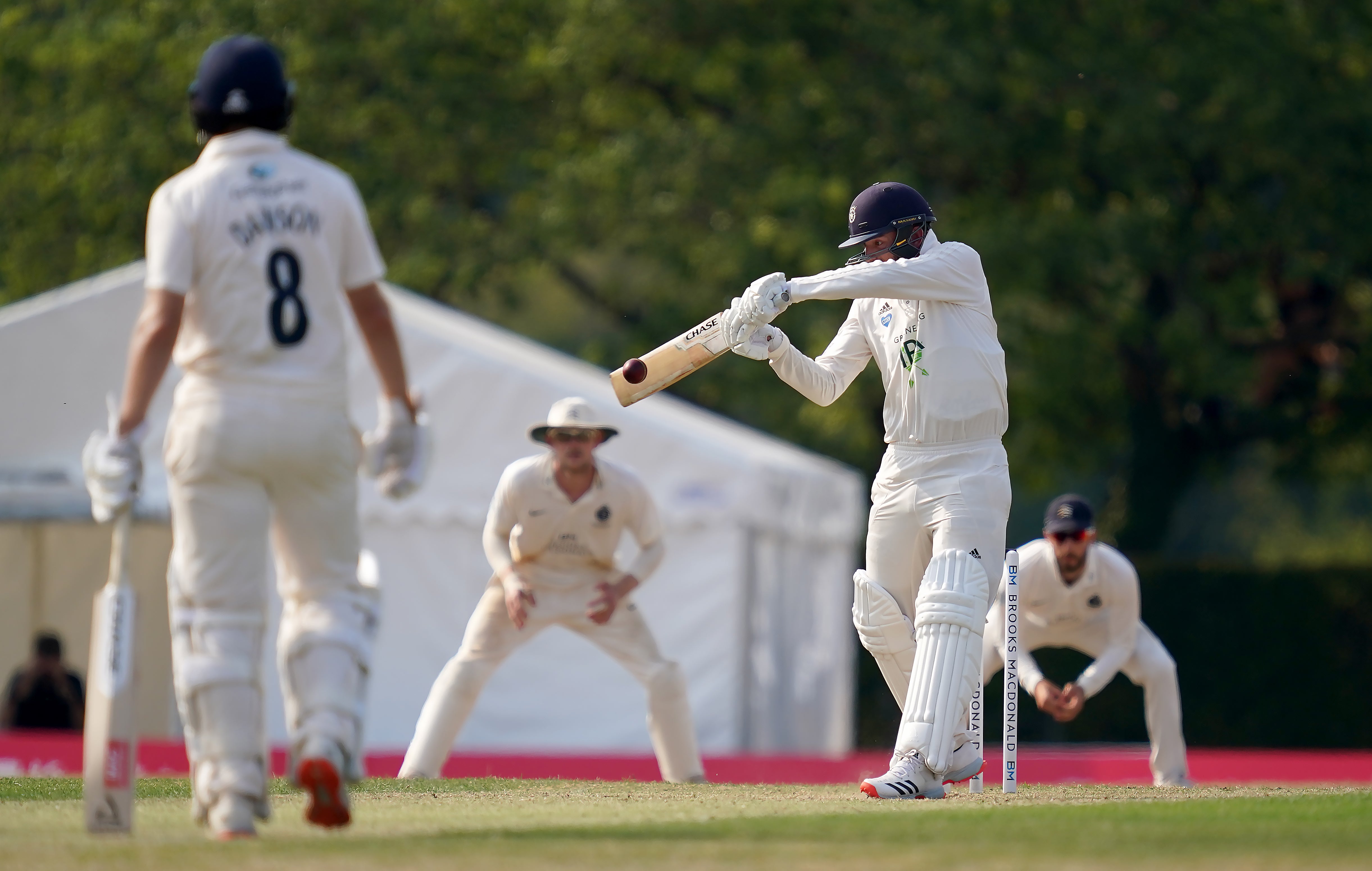 A half-century by Ian Holland saw Hampshire win at Yorkshire to keep the pressure on Surrey (John Walton/PA)