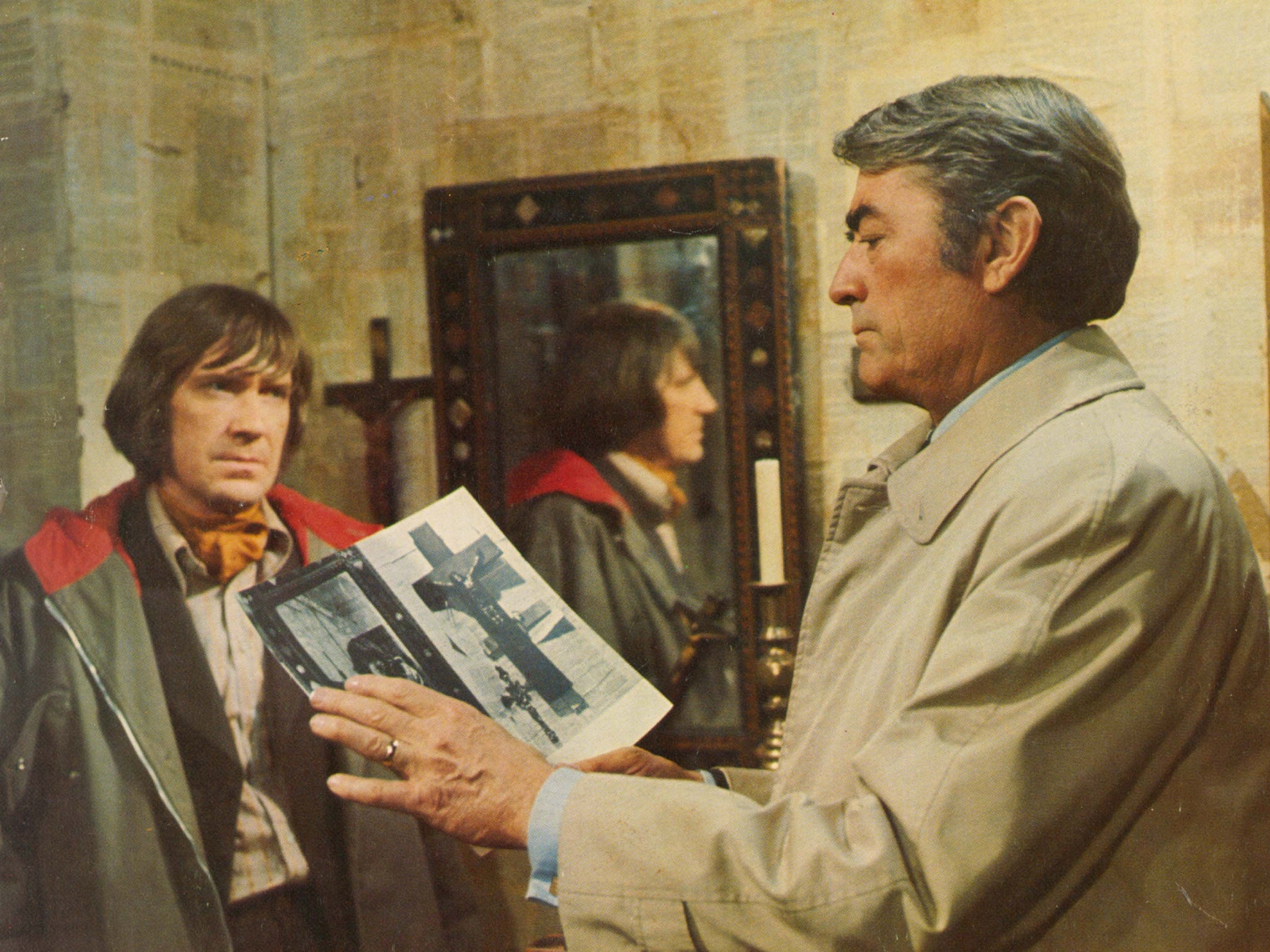 Warner with Gregory Peck in ‘The Omen’