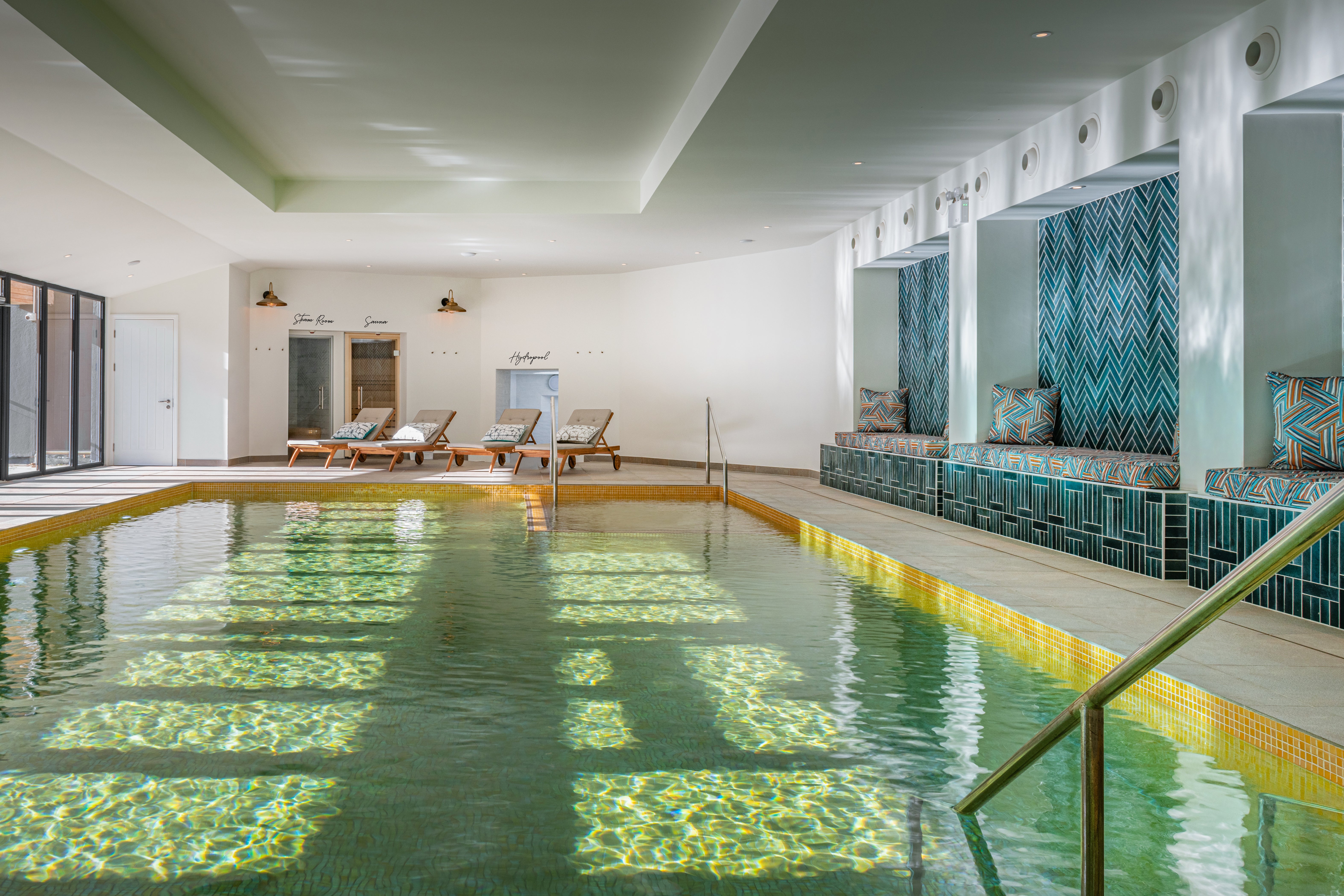 The spa is drenched in natural light