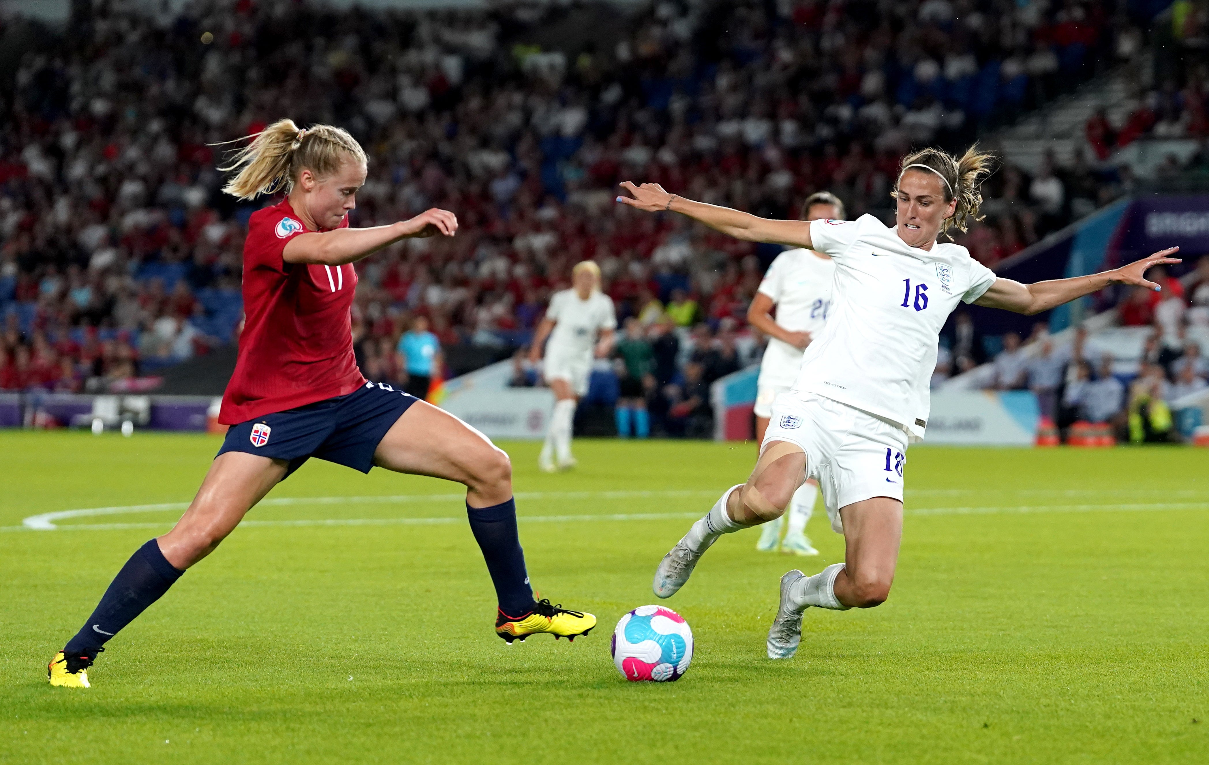 Scott in action during England’s quarter-final victory over Spain (Gareth Fuller/PA).