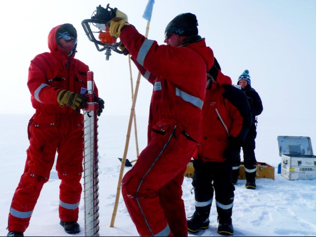 The team studied compacted snow to measure levels of toxic compounds