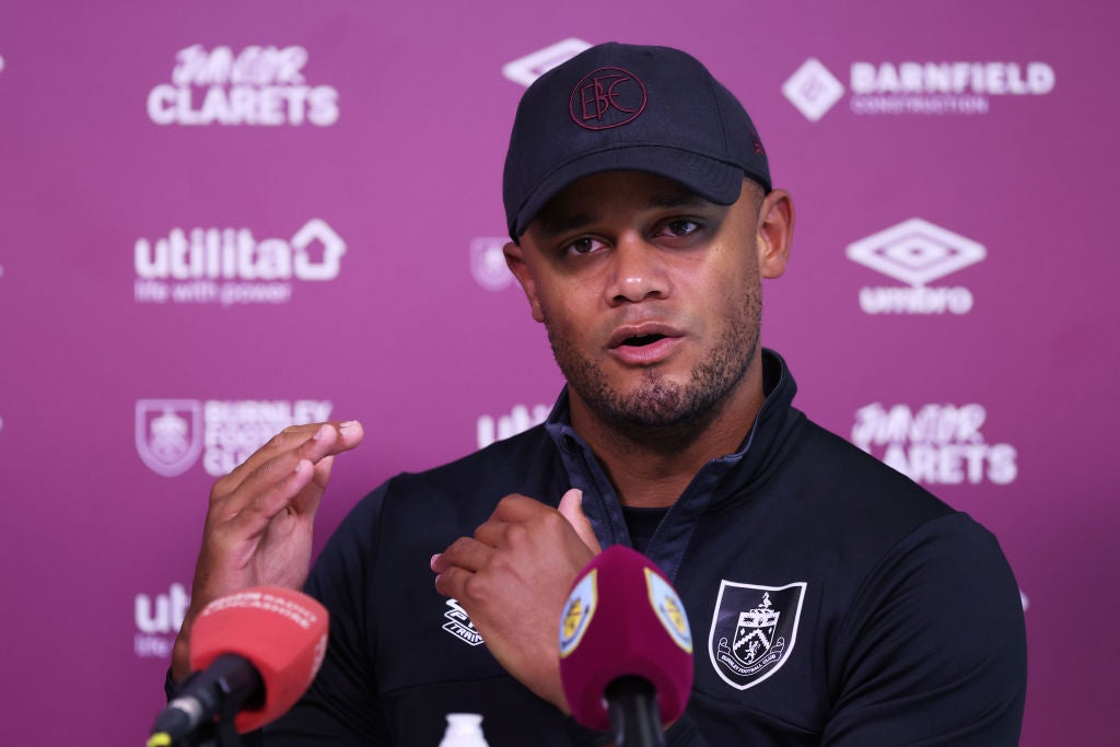 Vincent Kompany faces a tough task at Turf Moor after replacing Sean Dyche