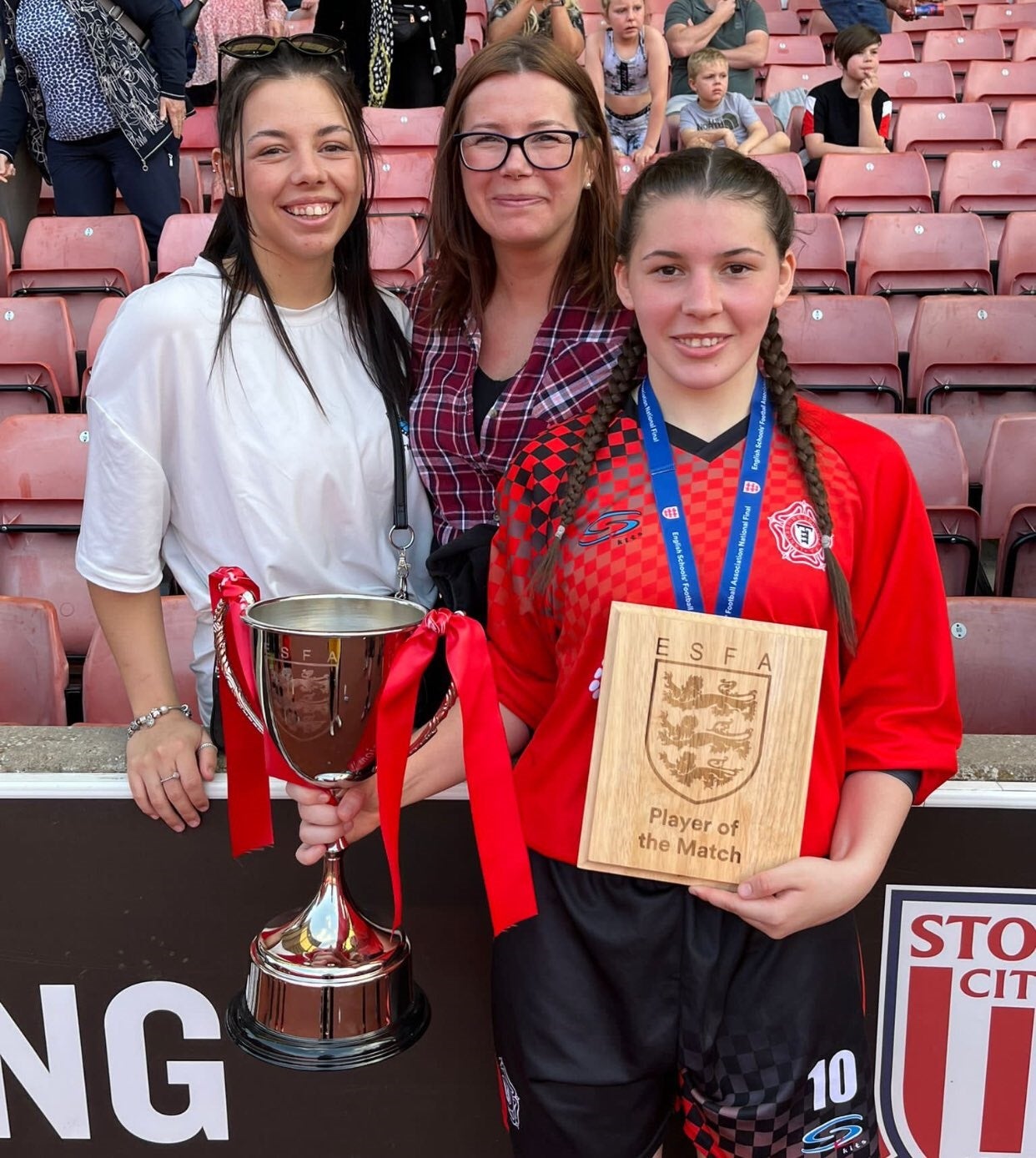 Charlie Chadwick’s (right) dream is to become a lioness one day and through the dual career pathway at Liverpool she now has the opportunity. (Kelly Chadwick/PA)