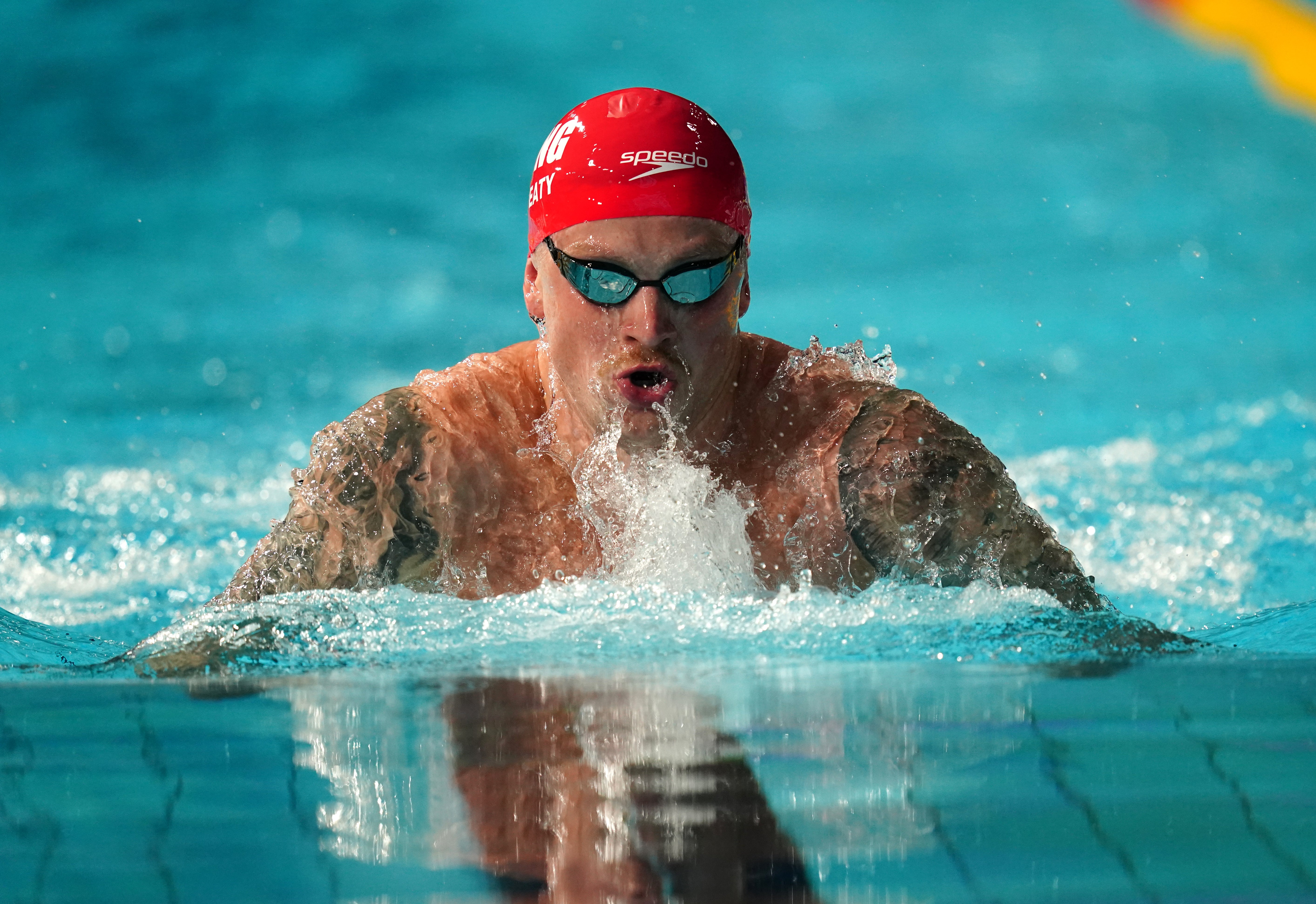 Adam Peaty set the fastest time in the 100m breaststroke semi-finals (David Davies/PA)