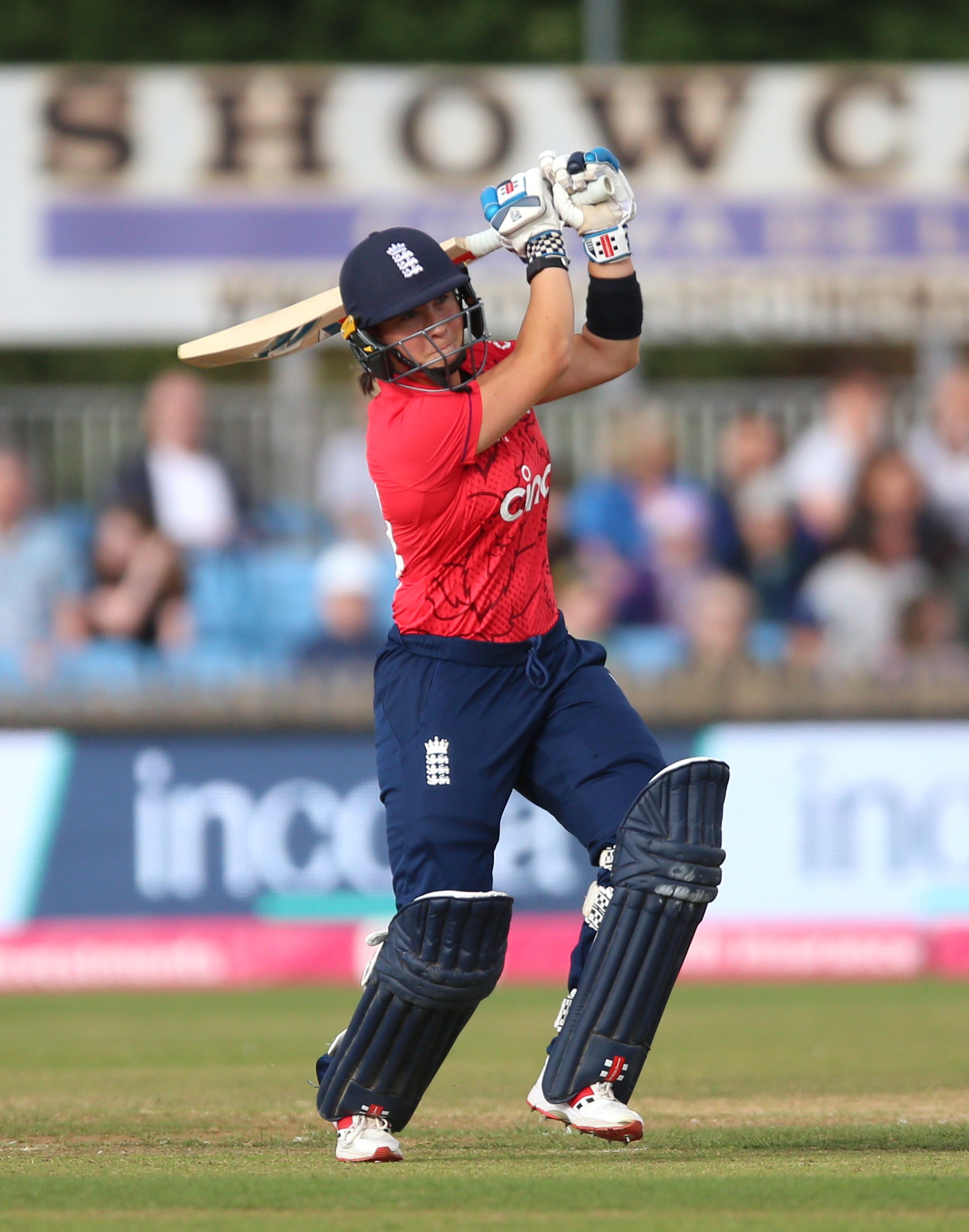 Alice Capsey spearheaded England’s chase of 107 (Nigel French/PA)