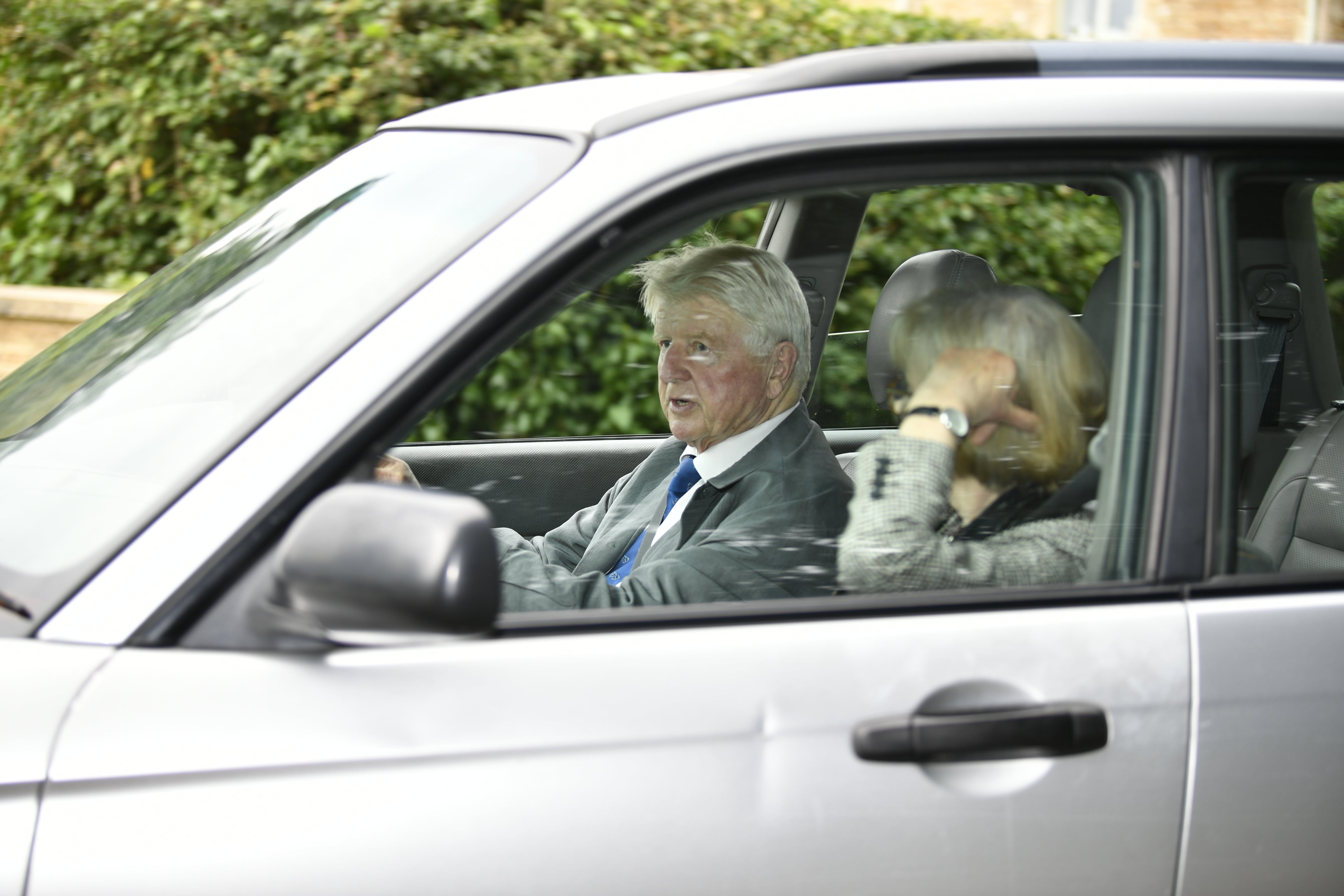 Boris Johnson’s father Stanley was seen driving to the wedding party on Saturday