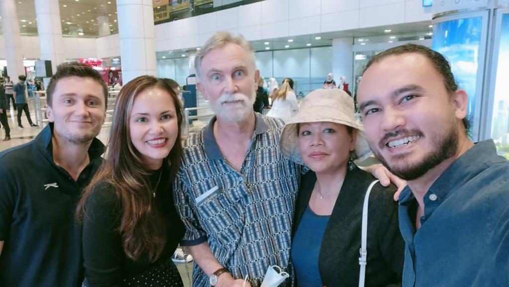 Jim Fitton with his family, after being released from Iraqi prison (Family handout/PA)