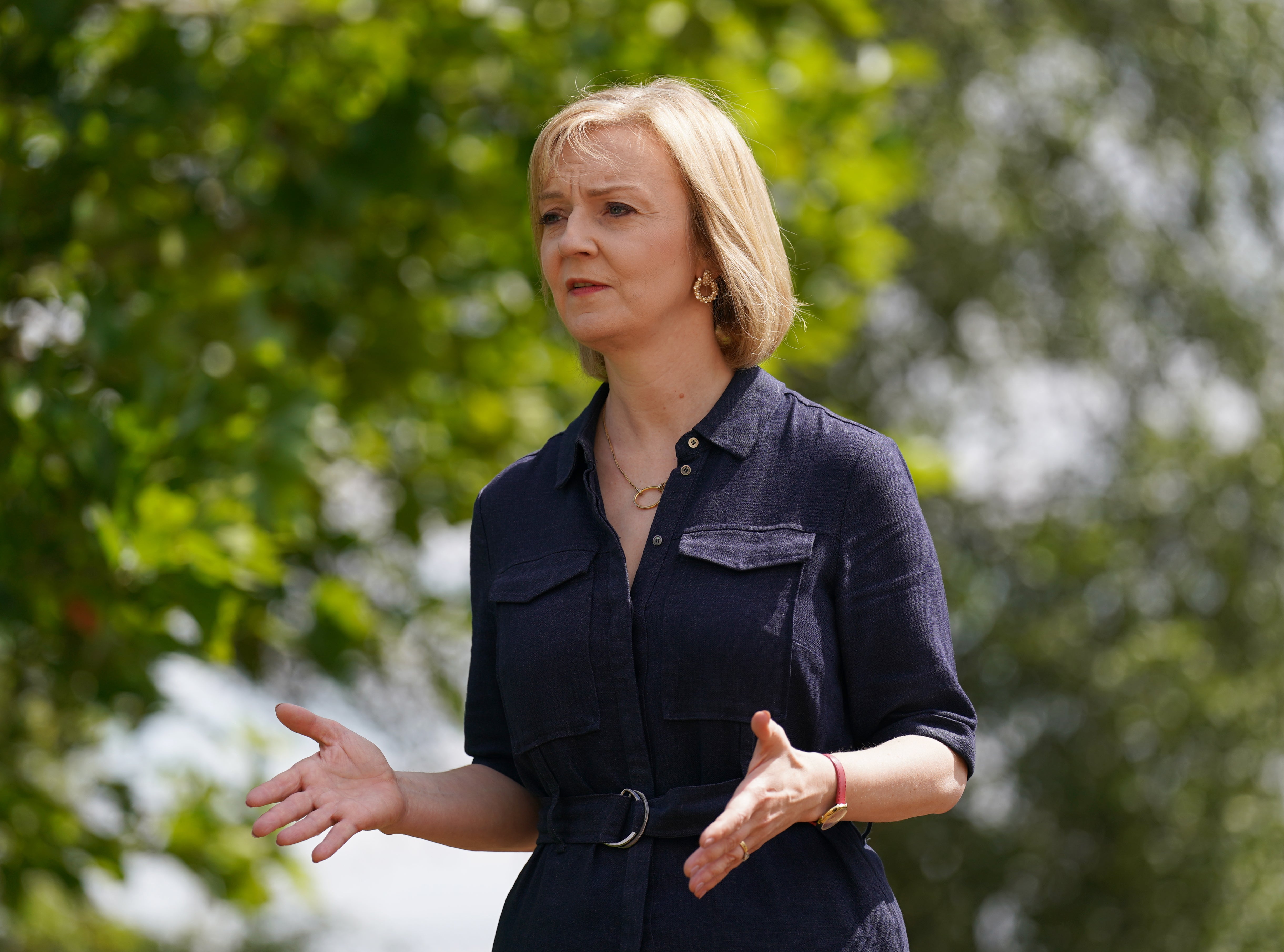 Liz Truss wants to make British farmers more competitive if she becomes prime minister (Joe Giddens/PA)